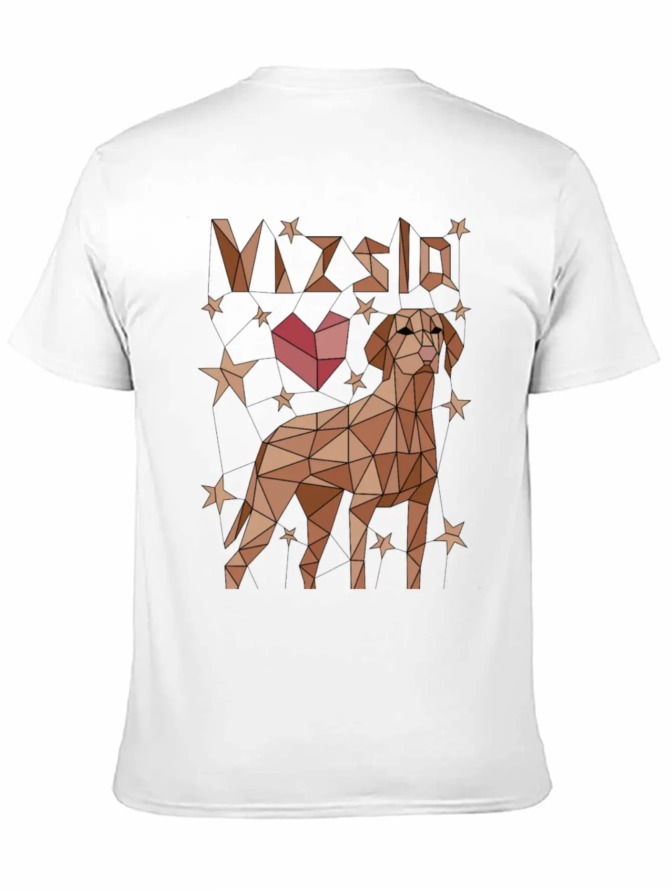 Geometric Vizsla Essential Cotton Tee For Daily Outfits – Unisex Style