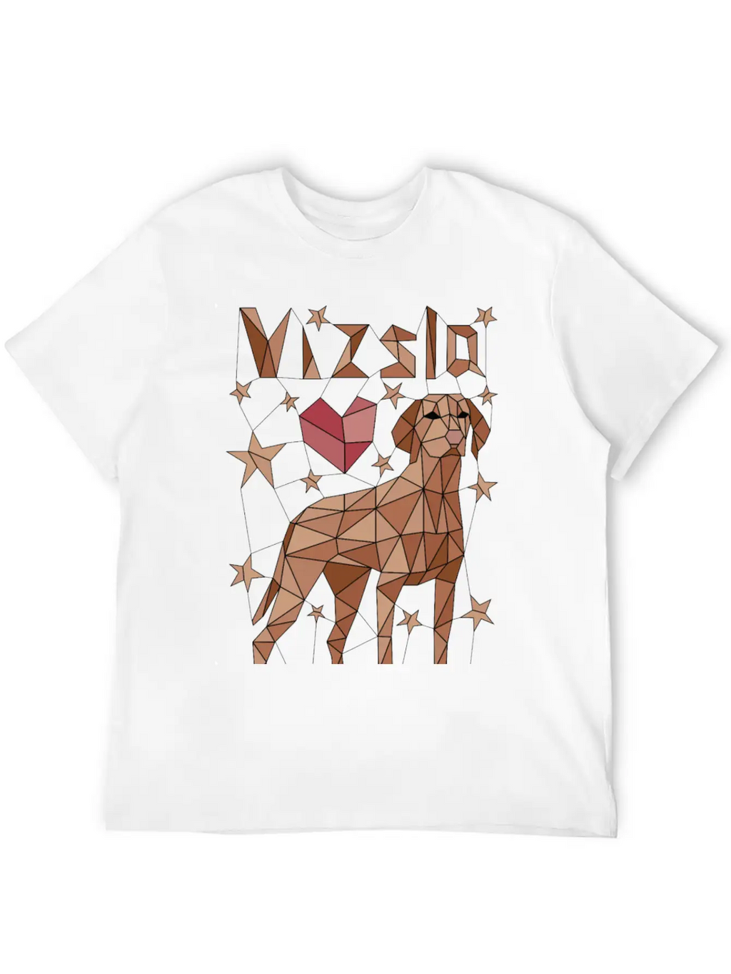 Geometric Vizsla Essential Cotton Tee For Daily Outfits – Unisex Style