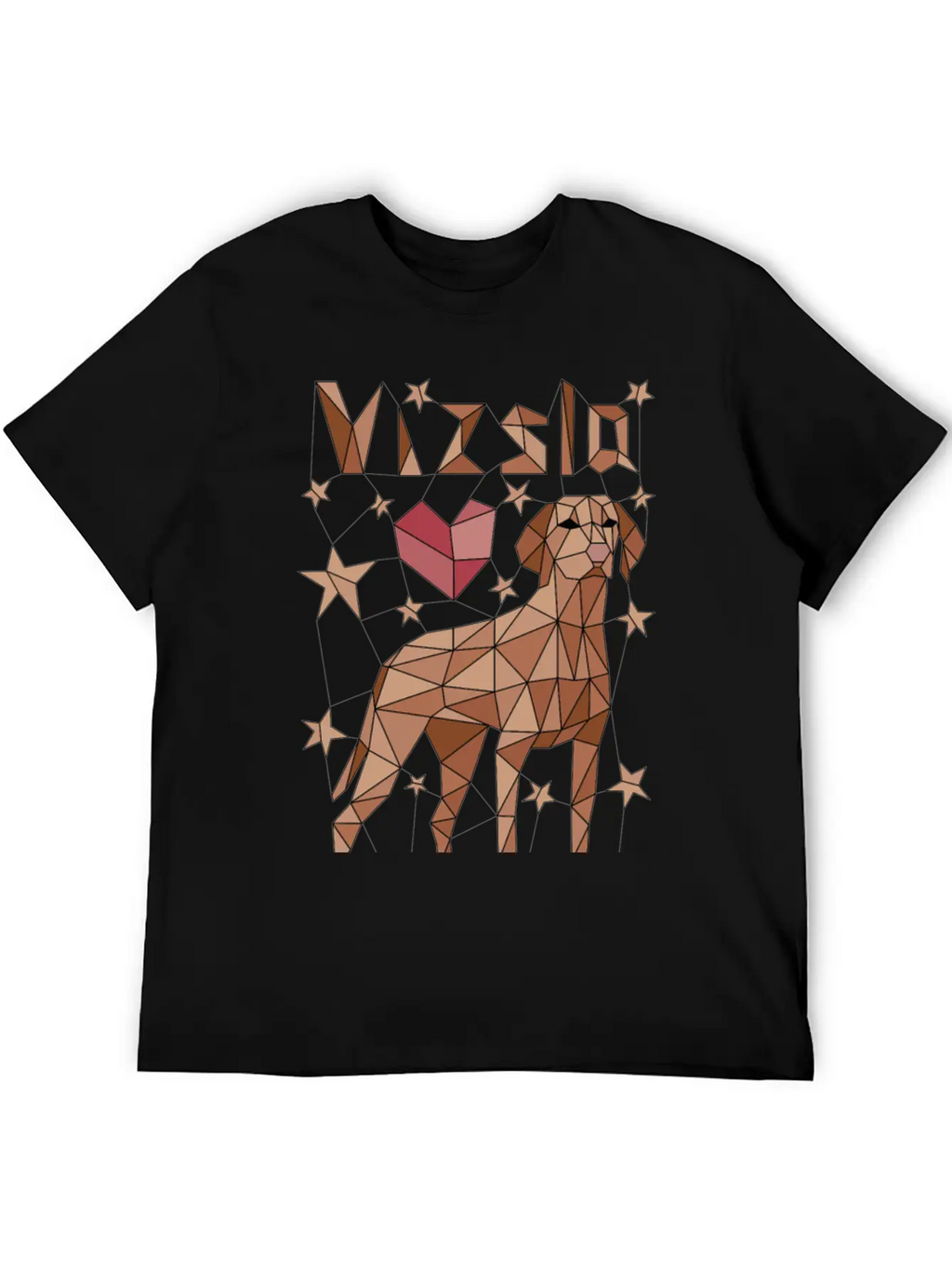 Geometric Vizsla Essential Cotton Tee For Daily Outfits – Unisex Style