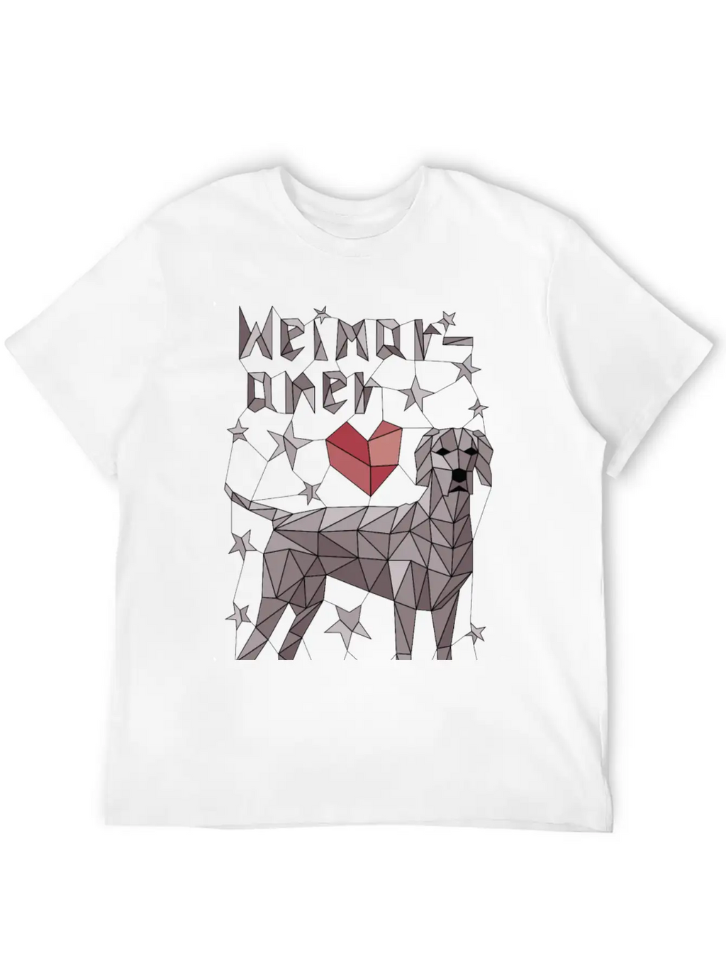 Geometric Weimaraner Breathable Graphic T-Shirt – Perfect For Casual Days