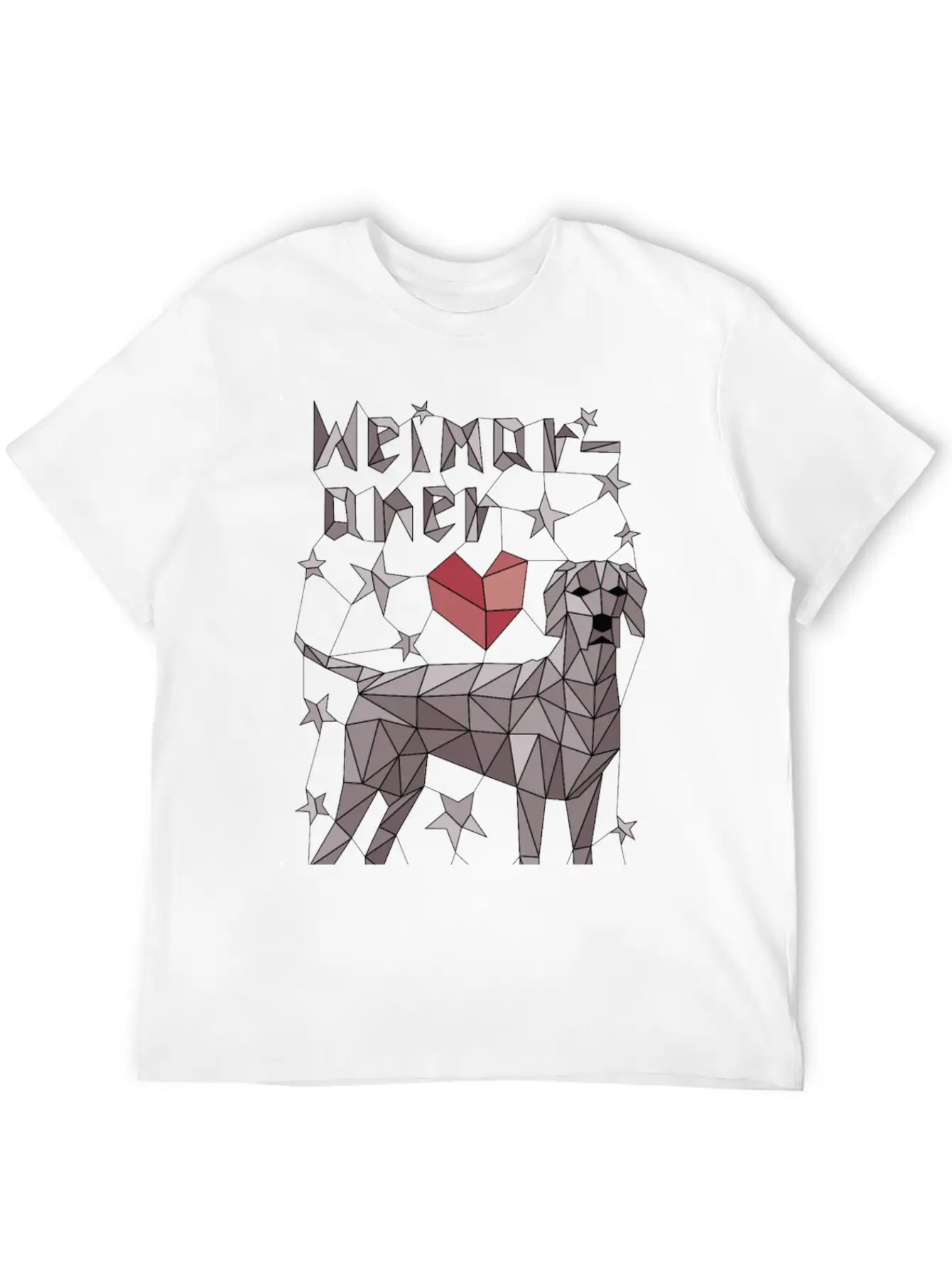 Geometric Weimaraner Breathable Graphic T-Shirt – Perfect For Casual Days