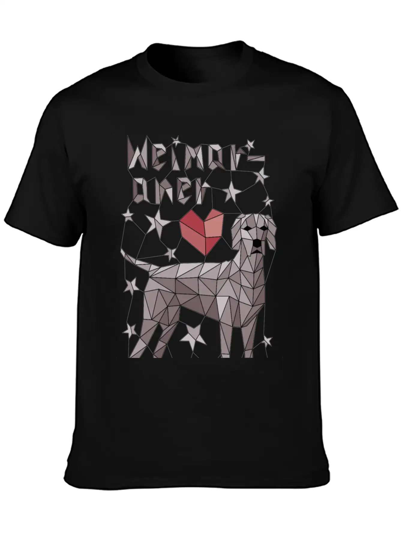Geometric Weimaraner Breathable Graphic T-Shirt – Perfect For Casual Days