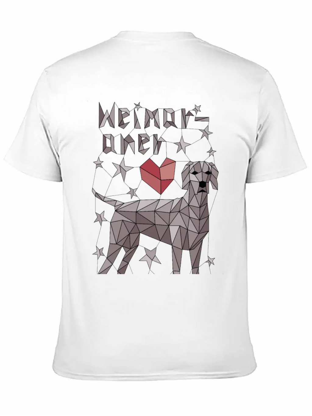 Geometric Weimaraner Breathable Graphic T-Shirt – Perfect For Casual Days