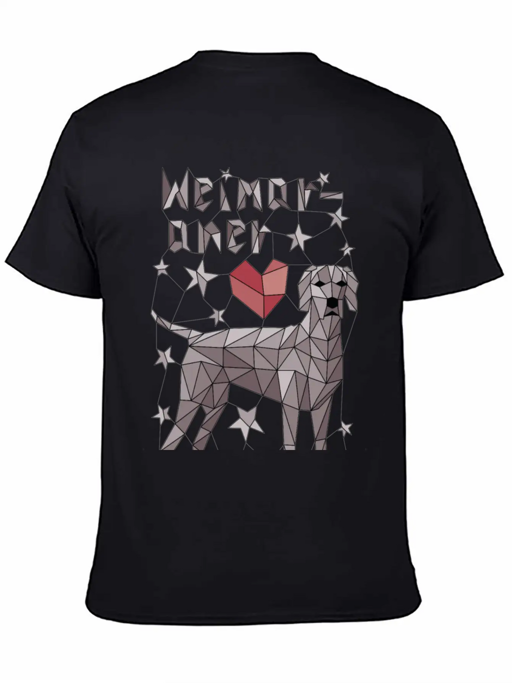 Geometric Weimaraner Breathable Graphic T-Shirt – Perfect For Casual Days