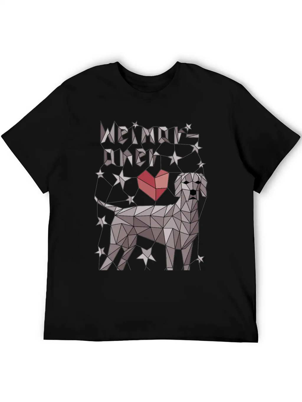 Geometric Weimaraner Breathable Graphic T-Shirt – Perfect For Casual Days
