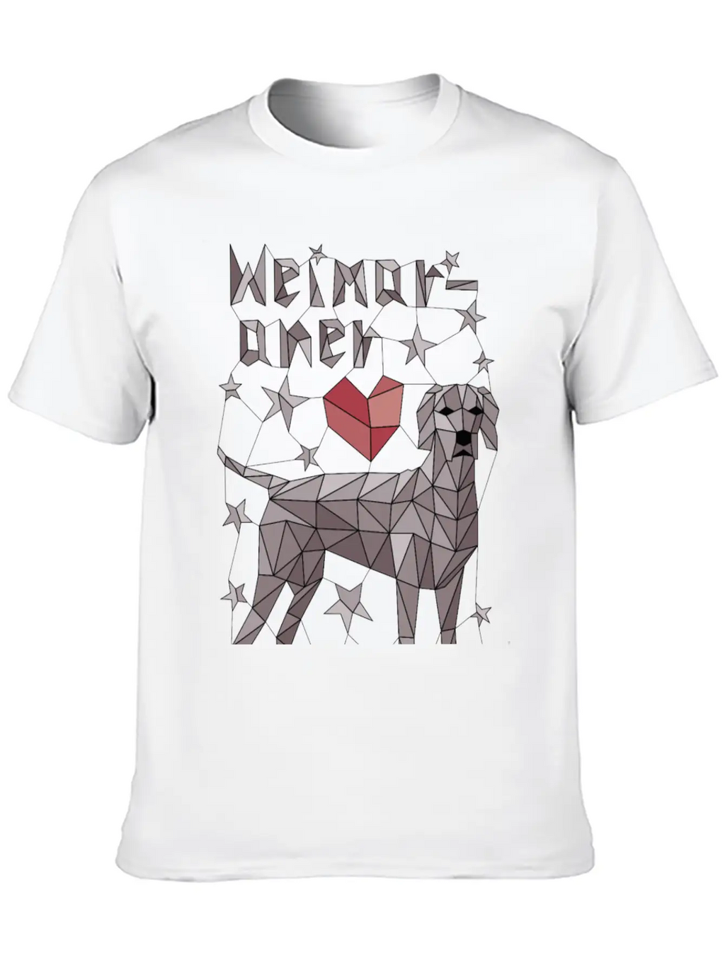 Geometric Weimaraner Breathable Graphic T-Shirt – Perfect For Casual Days