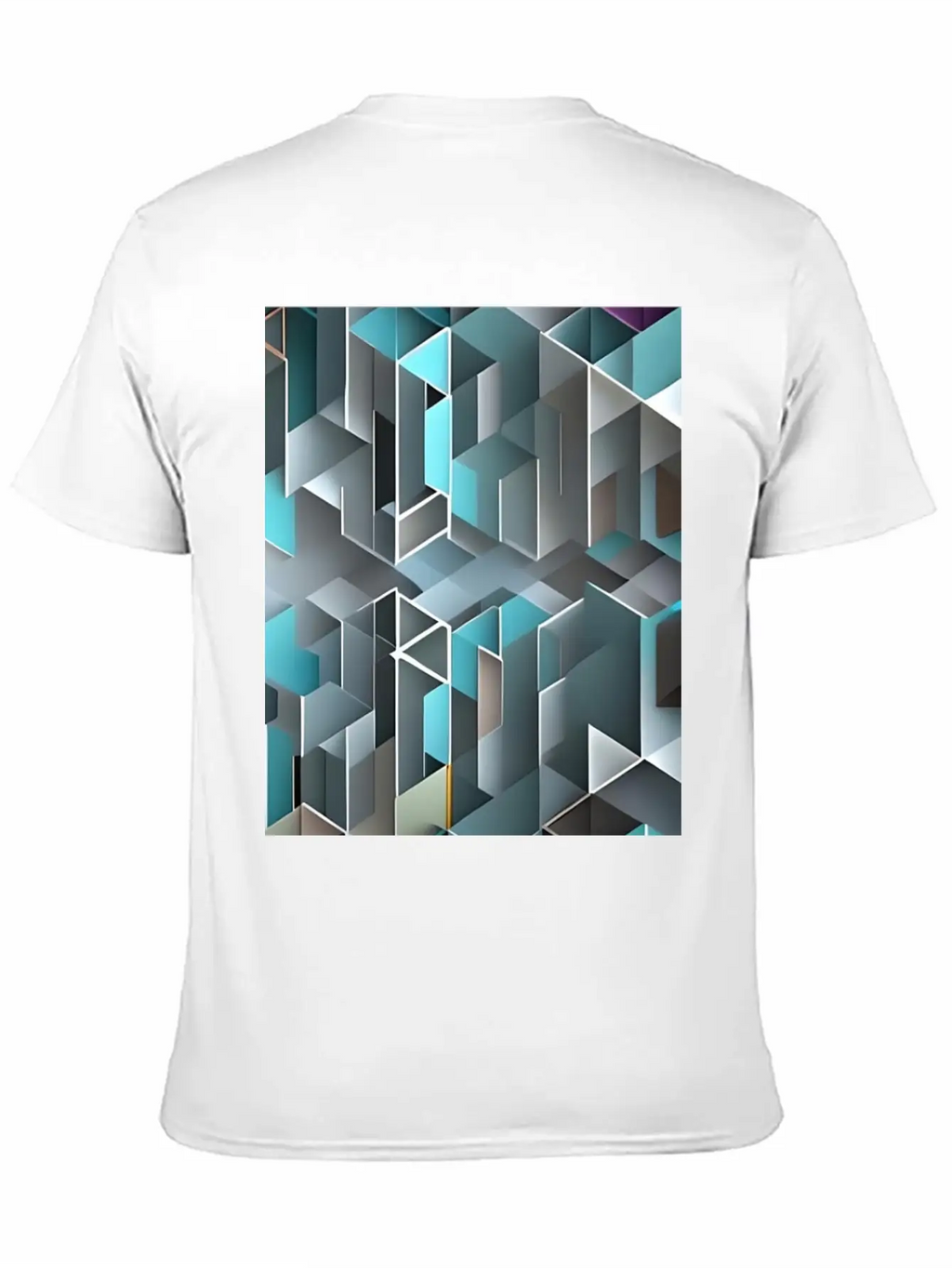Geometrical Pattern Essential Cotton Tee For Daily Outfits – Unisex Style