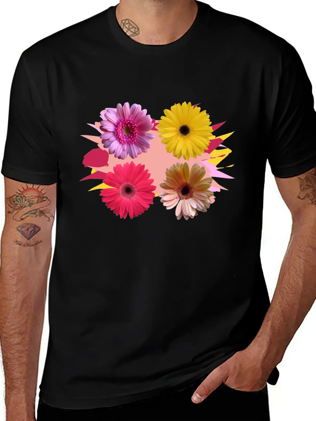 Gerbera Flowers, Daisies, Gerberas, Daisy, Bloom Stylish Everyday T-Shirt – Unisex Basic Cotton Tee