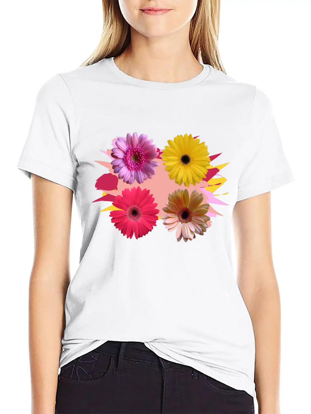 Gerbera Flowers, Daisies, Gerberas, Daisy, Bloom Stylish Everyday T-Shirt – Unisex Basic Cotton Tee