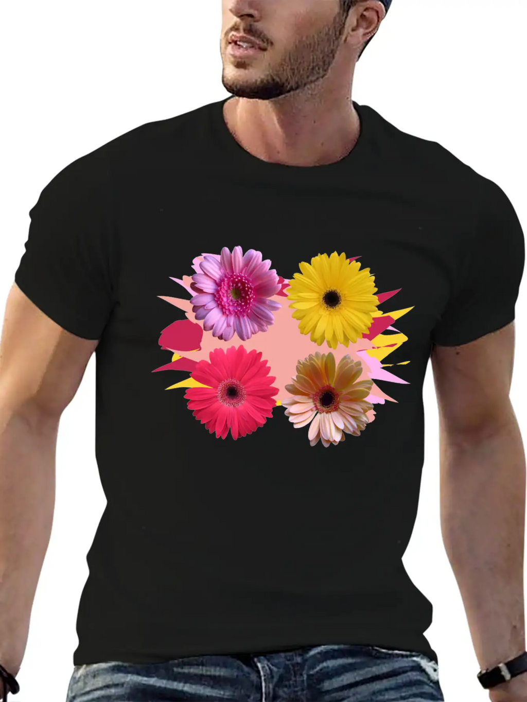 Gerbera Flowers, Daisies, Gerberas, Daisy, Bloom Stylish Everyday T-Shirt – Unisex Basic Cotton Tee