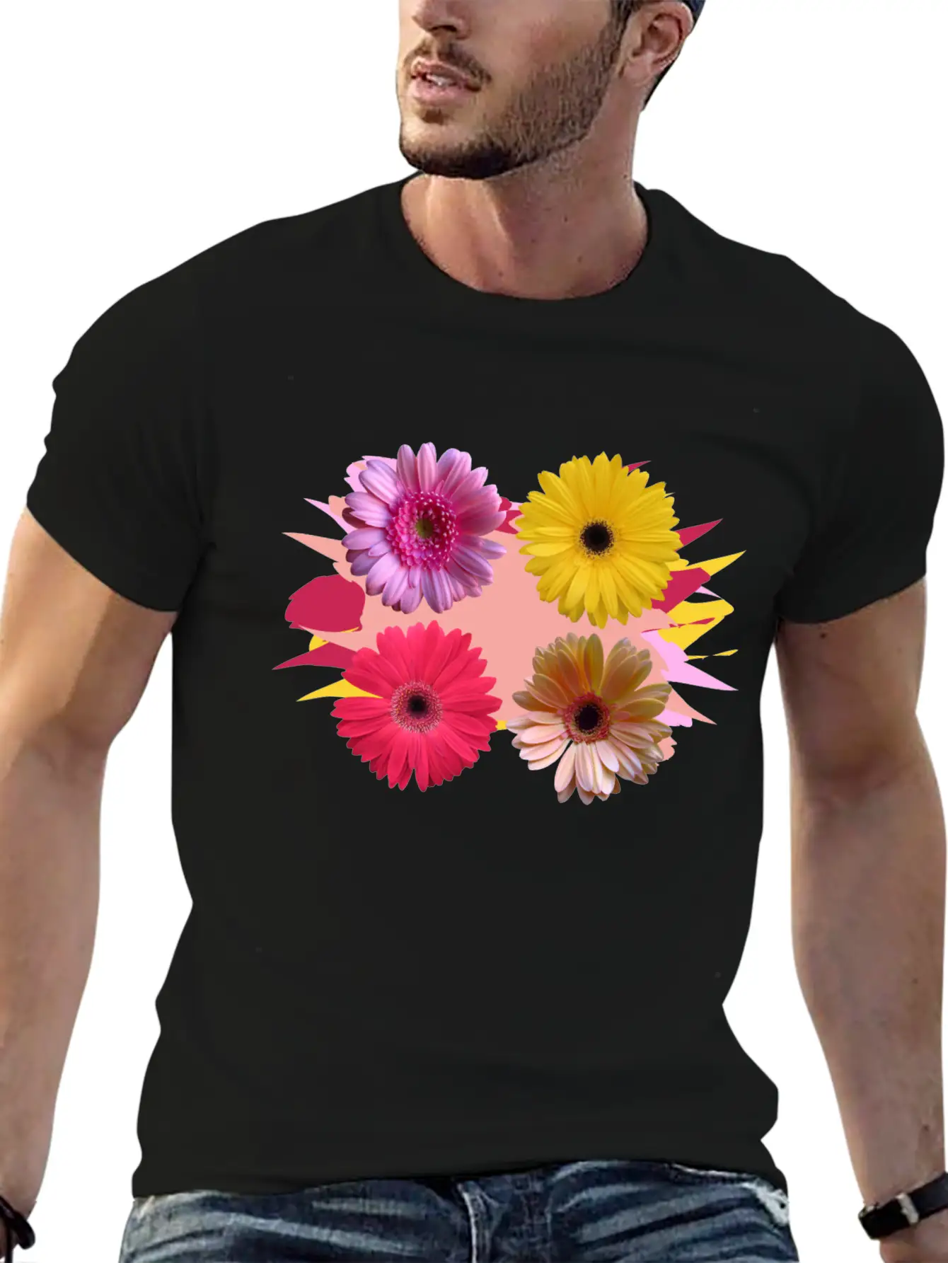 Gerbera Flowers, Daisies, Gerberas, Daisy, Bloom Stylish Everyday T-Shirt – Unisex Basic Cotton Tee