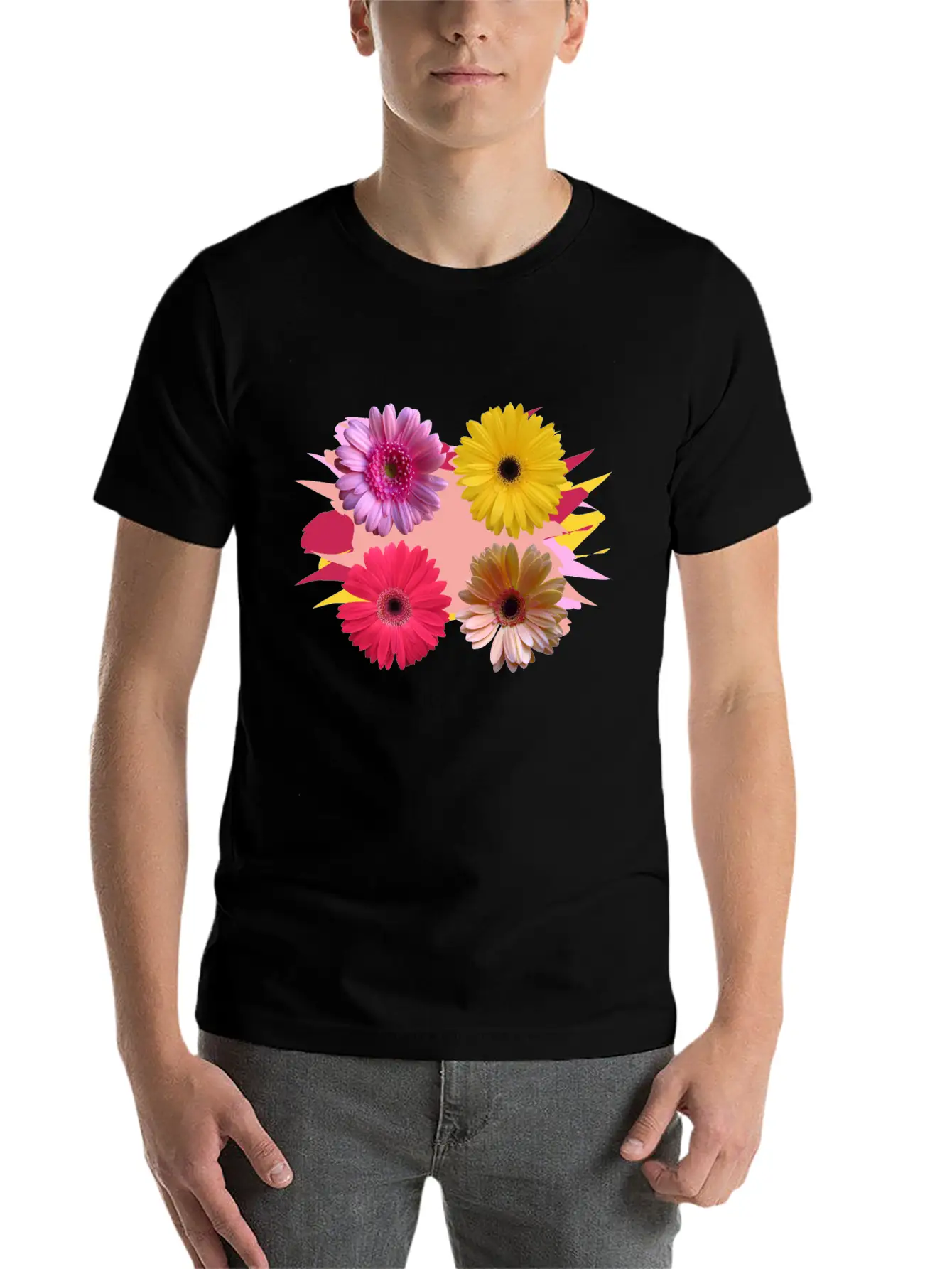 Gerbera Flowers, Daisies, Gerberas, Daisy, Bloom Stylish Everyday T-Shirt – Unisex Basic Cotton Tee