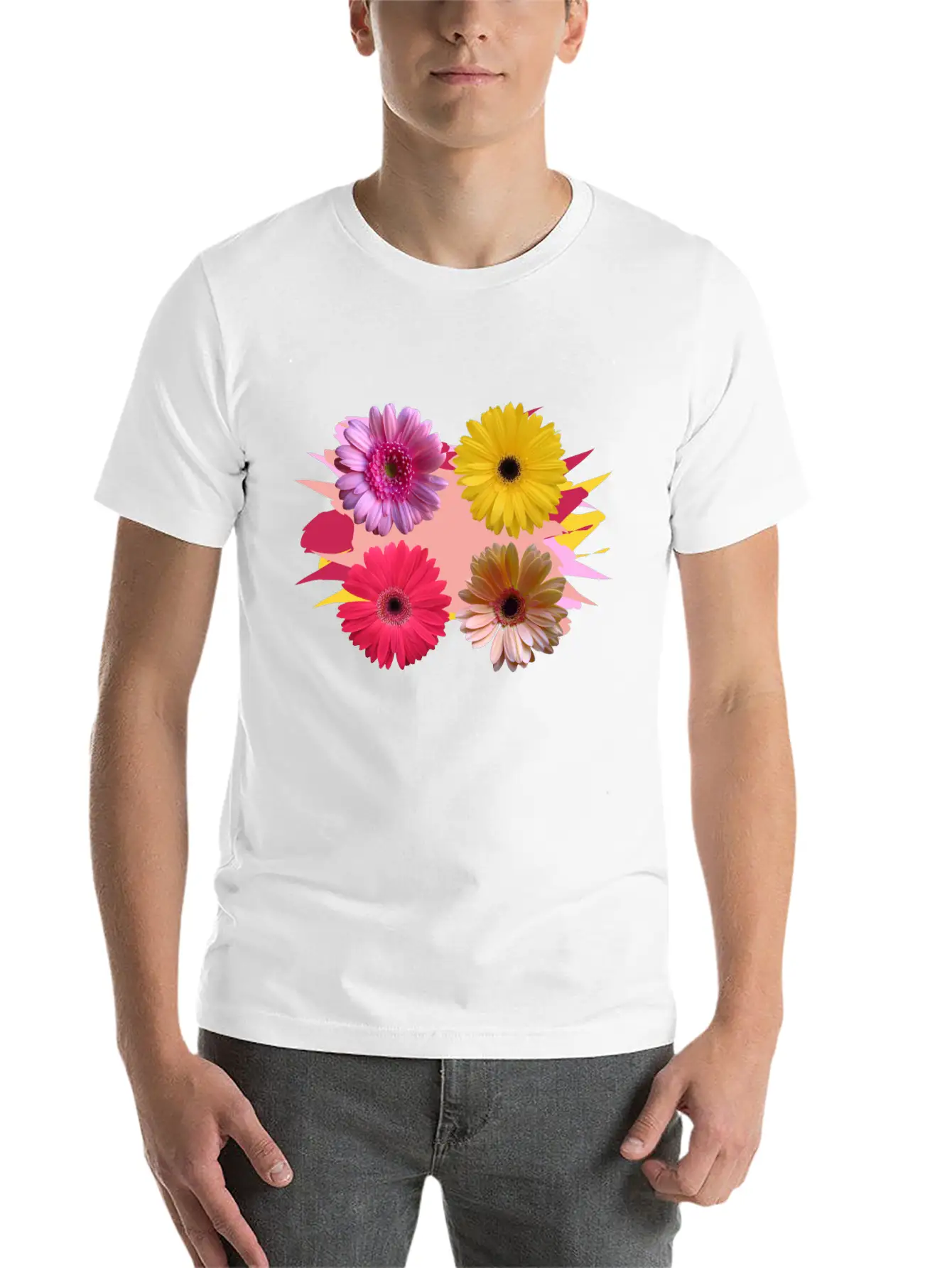 Gerbera Flowers, Daisies, Gerberas, Daisy, Bloom Stylish Everyday T-Shirt – Unisex Basic Cotton Tee