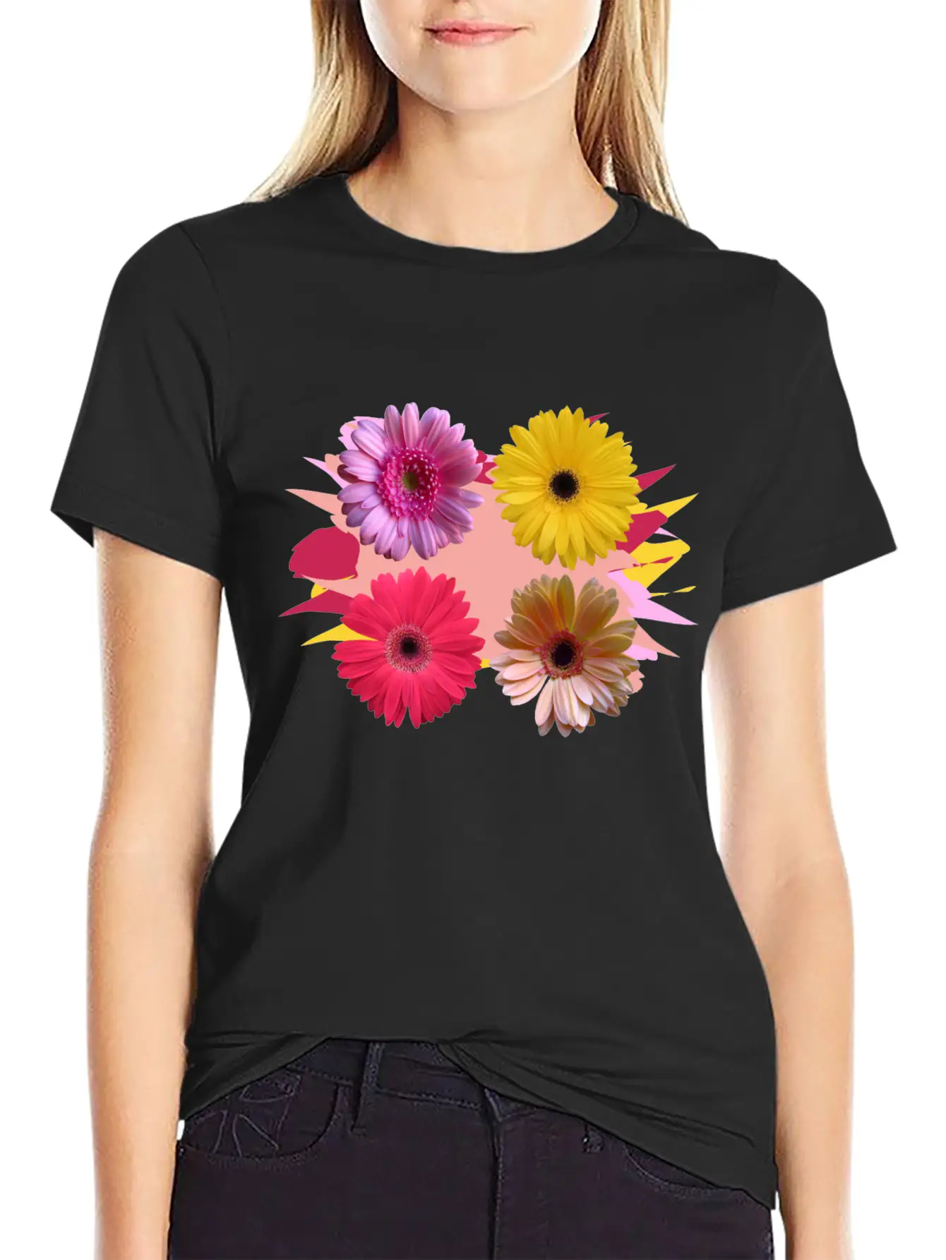 Gerbera Flowers, Daisies, Gerberas, Daisy, Bloom Stylish Everyday T-Shirt – Unisex Basic Cotton Tee