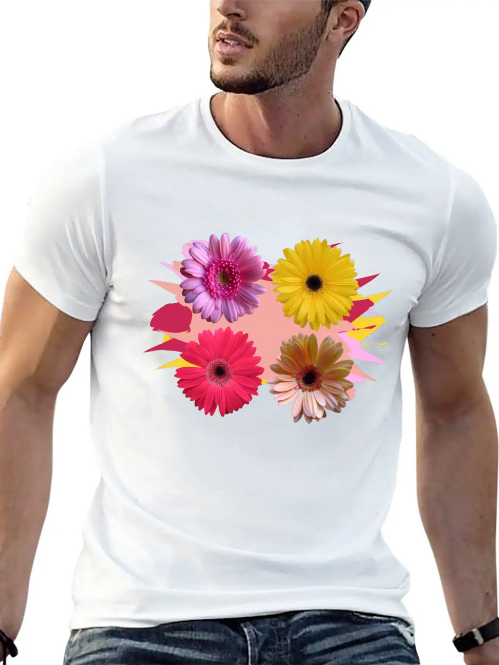 Gerbera Flowers, Daisies, Gerberas, Daisy, Bloom Stylish Everyday T-Shirt – Unisex Basic Cotton Tee