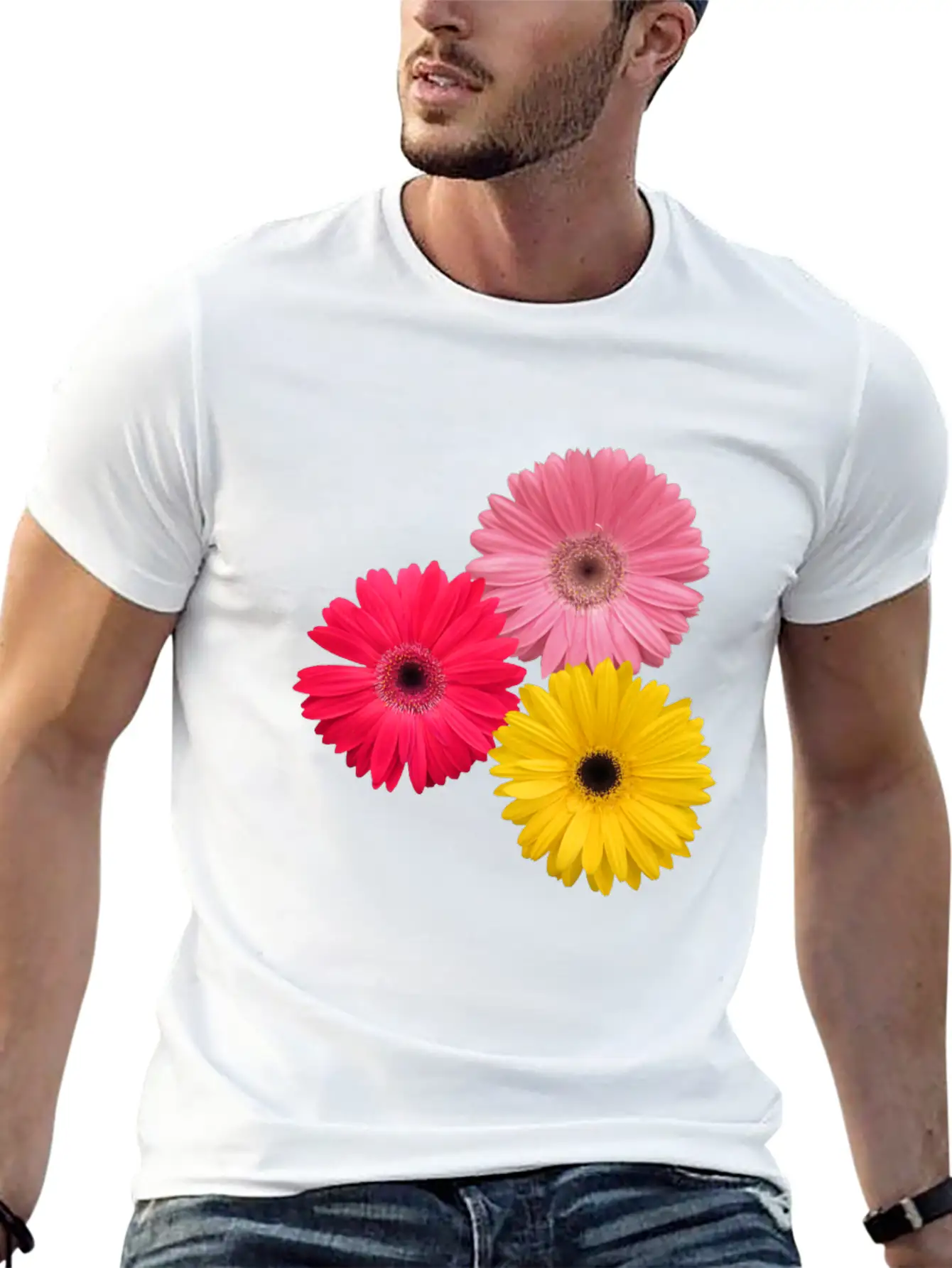 Gerbera Flowers, Daisies, Gerberas, Daisy, Blooms Breathable Graphic T-Shirt – Perfect For Casual Days