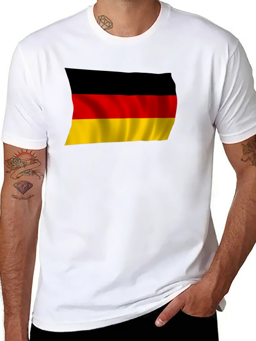 German Flag Breathable Soft Cotton T-Shirt – Timeless Casual Look