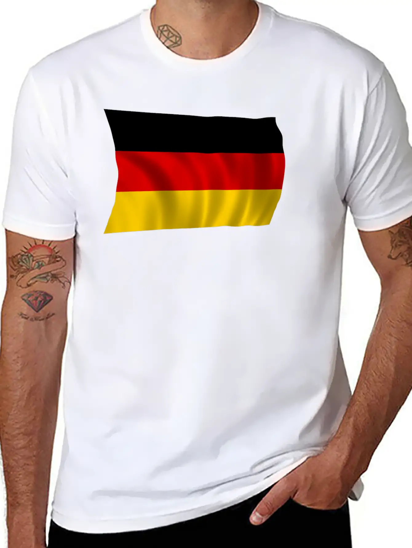 German Flag Breathable Soft Cotton T-Shirt – Timeless Casual Look