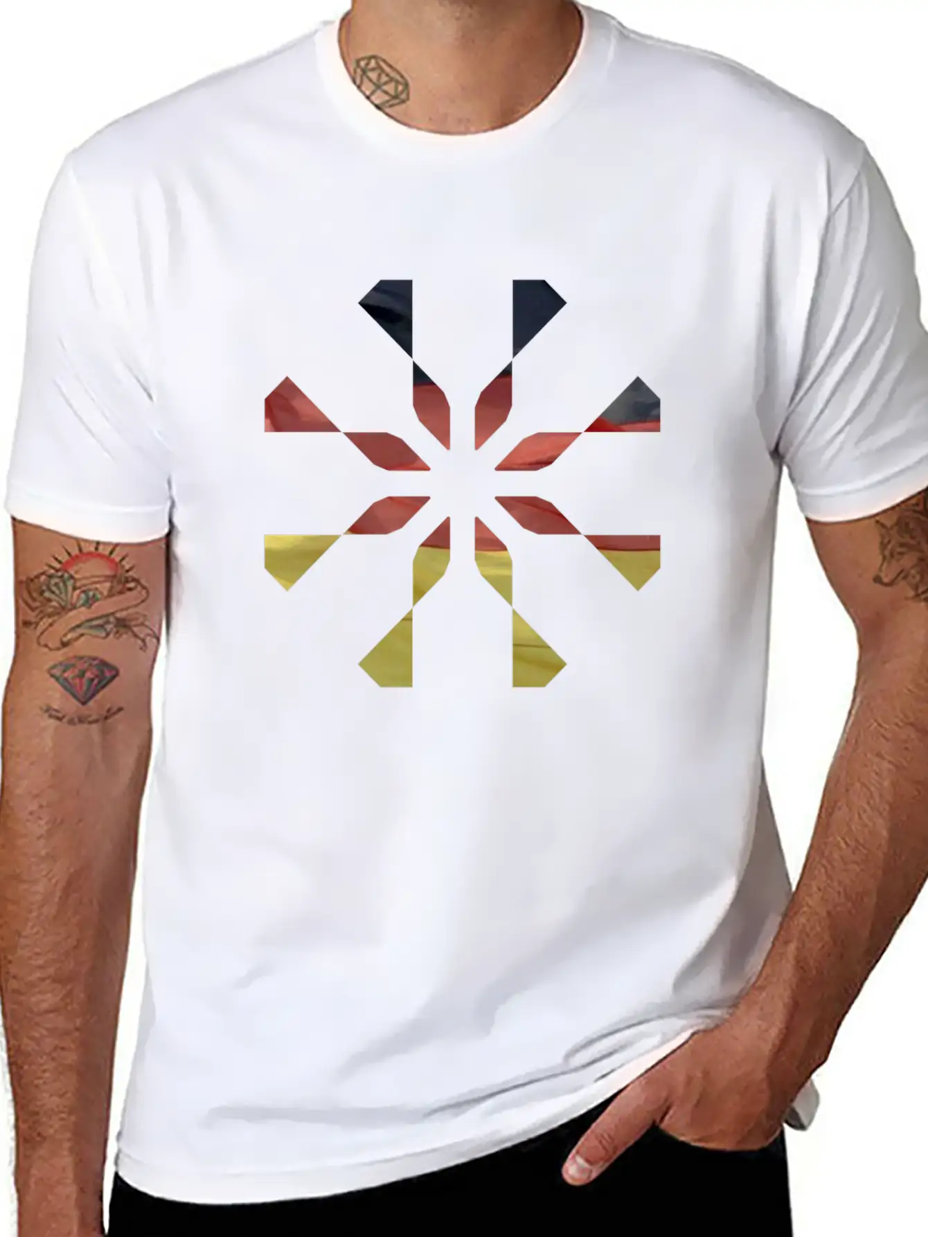 German Flag Stylish Everyday T-Shirt – Unisex Basic Cotton Tee
