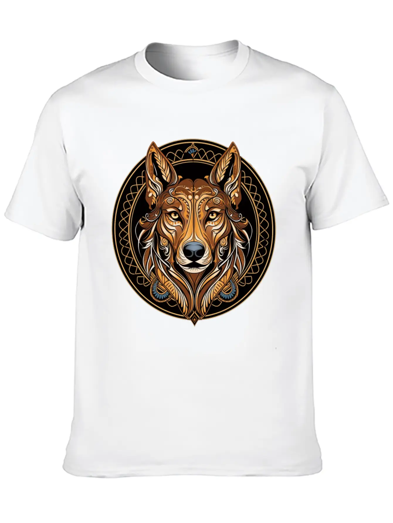 German Shepherd Funny Dog Art Nouveau Love Pet Mom Breathable Graphic T-Shirt – Perfect For Casual Days