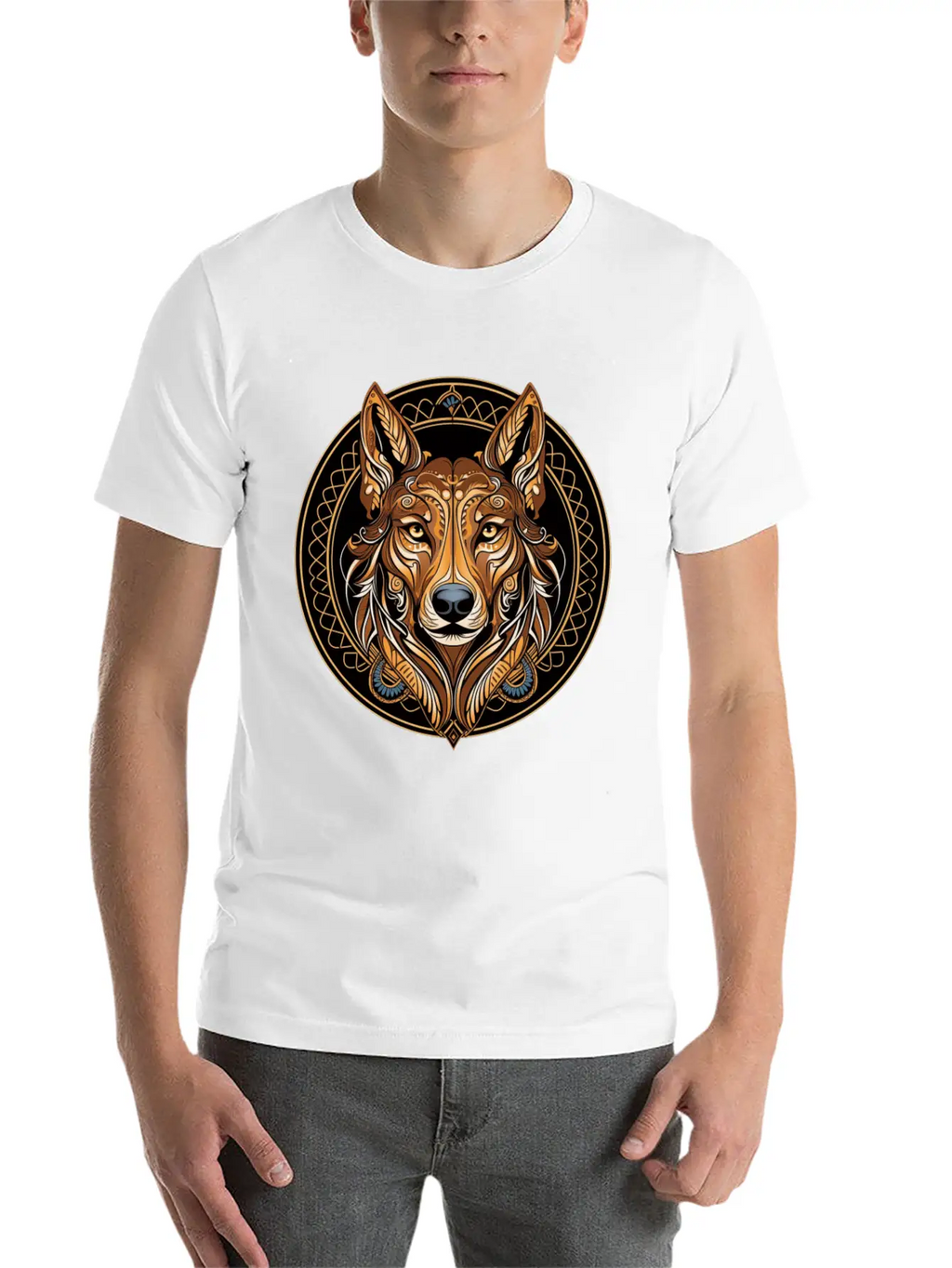 German Shepherd Funny Dog Art Nouveau Love Pet Mom Breathable Graphic T-Shirt – Perfect For Casual Days