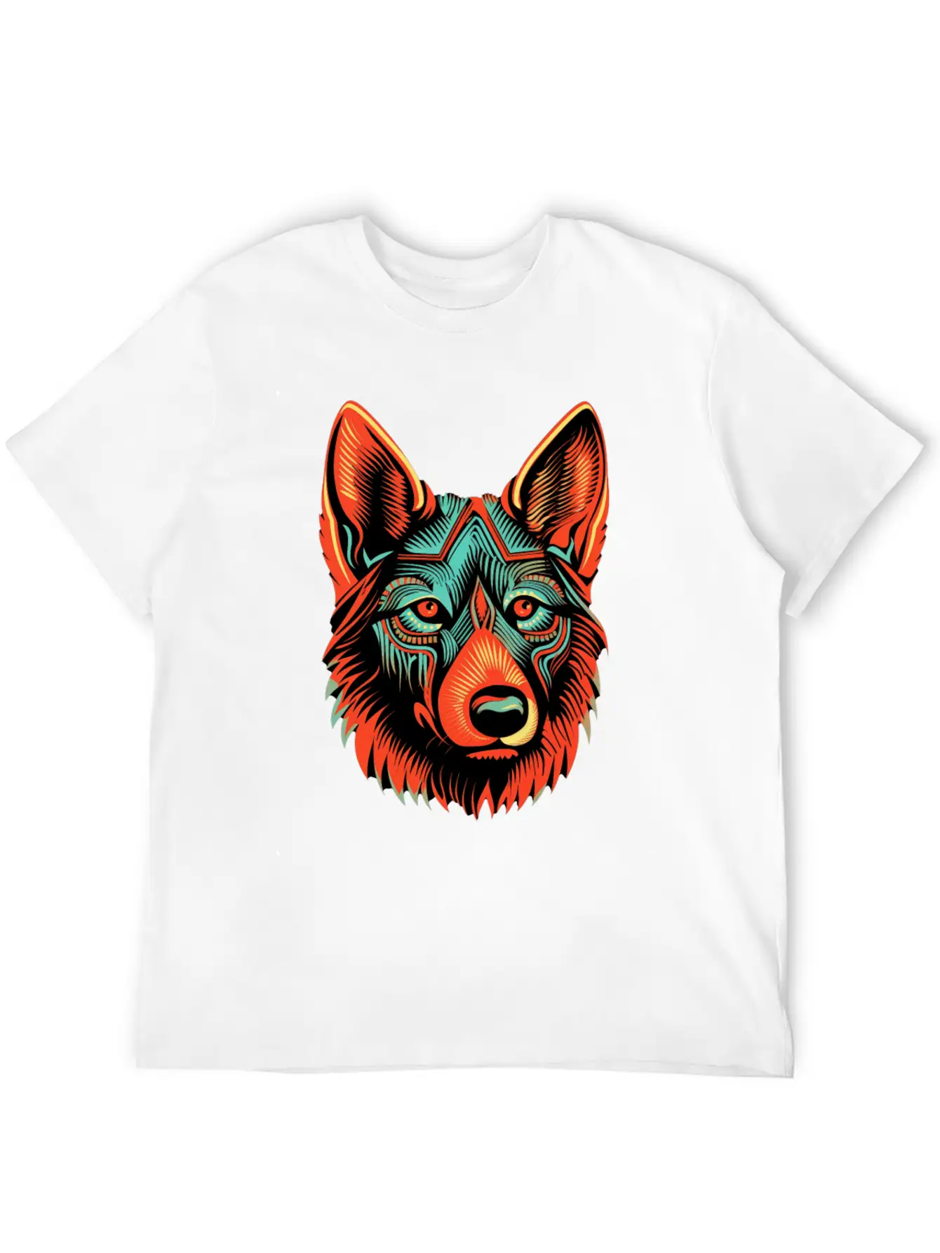 German Shepherd Funny Dog Street Art Comic Pet Breathable Soft Cotton T-Shirt – Timeless Casual Look