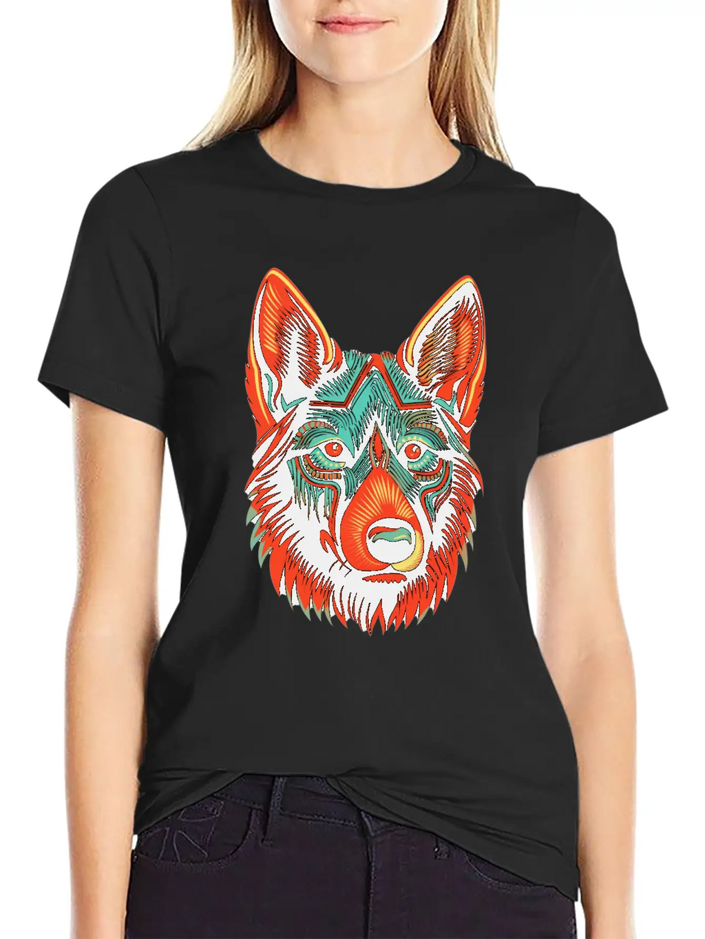German Shepherd Funny Dog Street Art Comic Pet Breathable Soft Cotton T-Shirt – Timeless Casual Look
