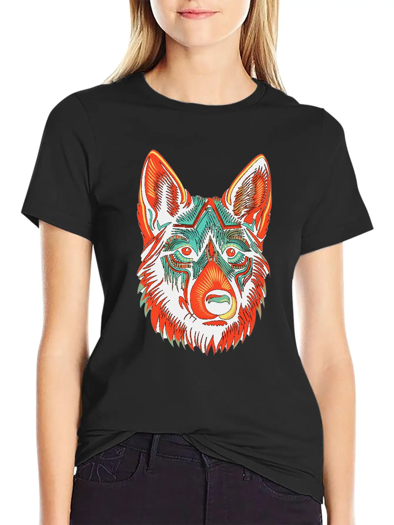 German Shepherd Funny Dog Street Art Comic Pet Breathable Soft Cotton T-Shirt – Timeless Casual Look