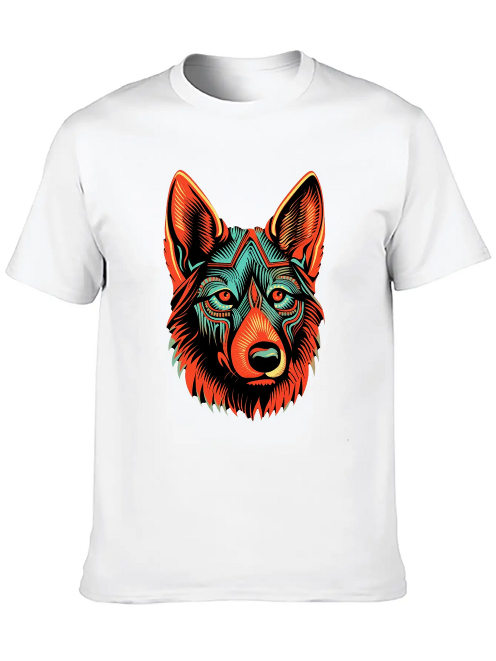 German Shepherd Funny Dog Street Art Comic Pet Breathable Soft Cotton T-Shirt – Timeless Casual Look