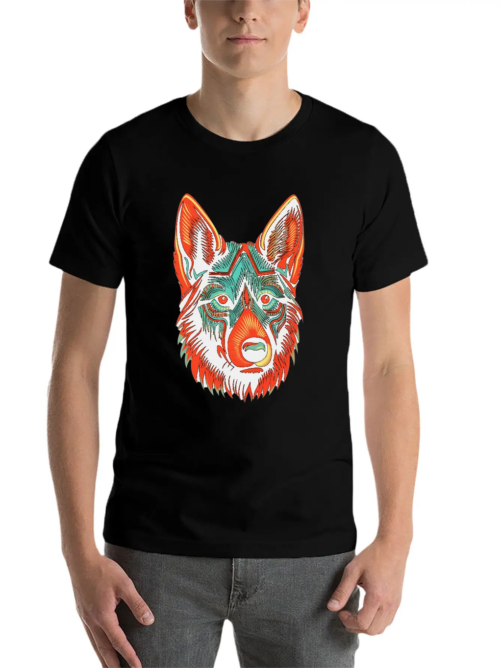 German Shepherd Funny Dog Street Art Comic Pet Breathable Soft Cotton T-Shirt – Timeless Casual Look