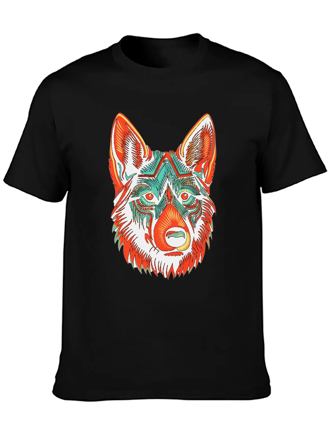 German Shepherd Funny Dog Street Art Comic Pet Breathable Soft Cotton T-Shirt – Timeless Casual Look