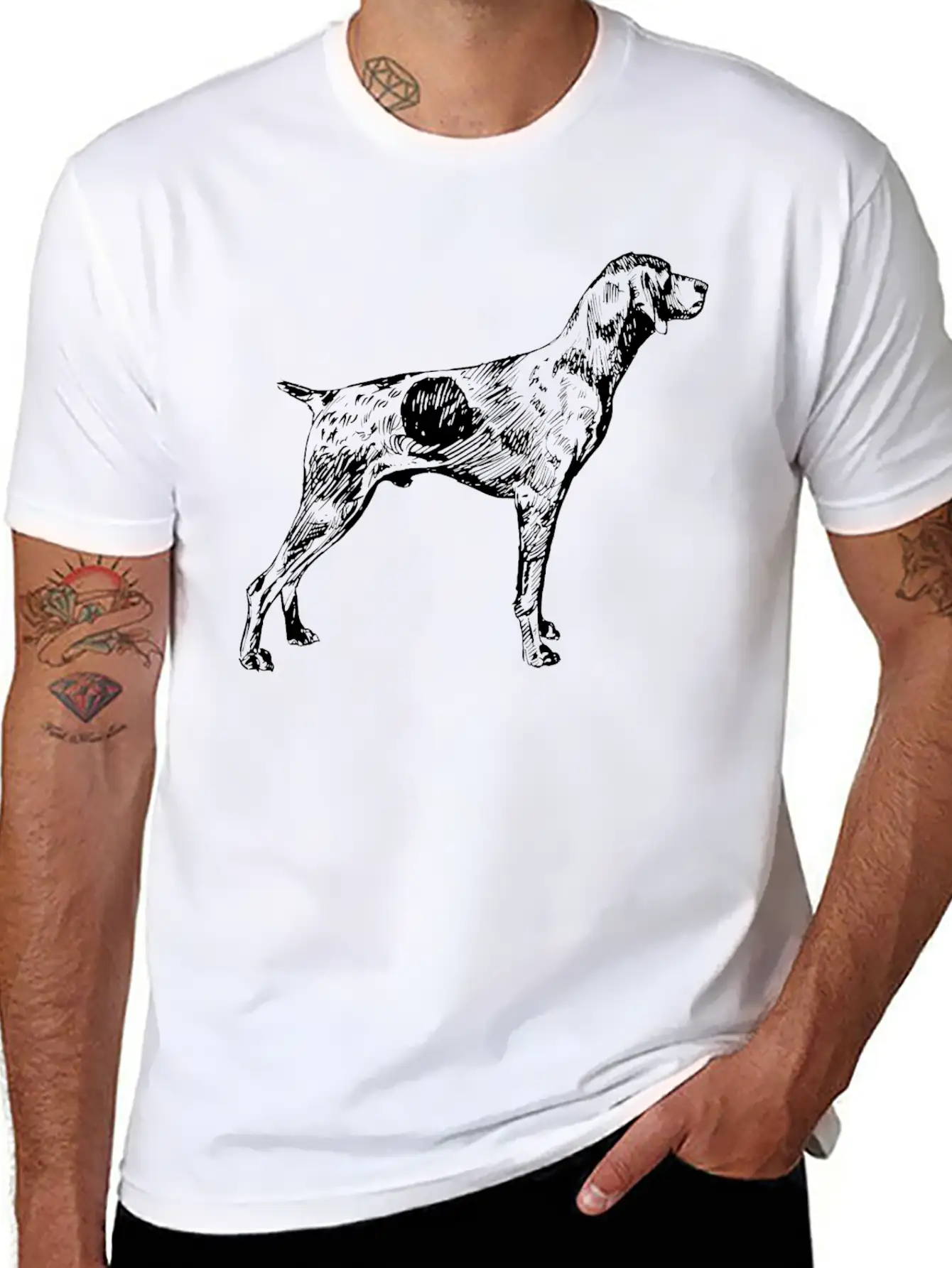 German Shorthaired Pointer Basic Graphic T-Shirt – Daily Comfort In Soft Cotton