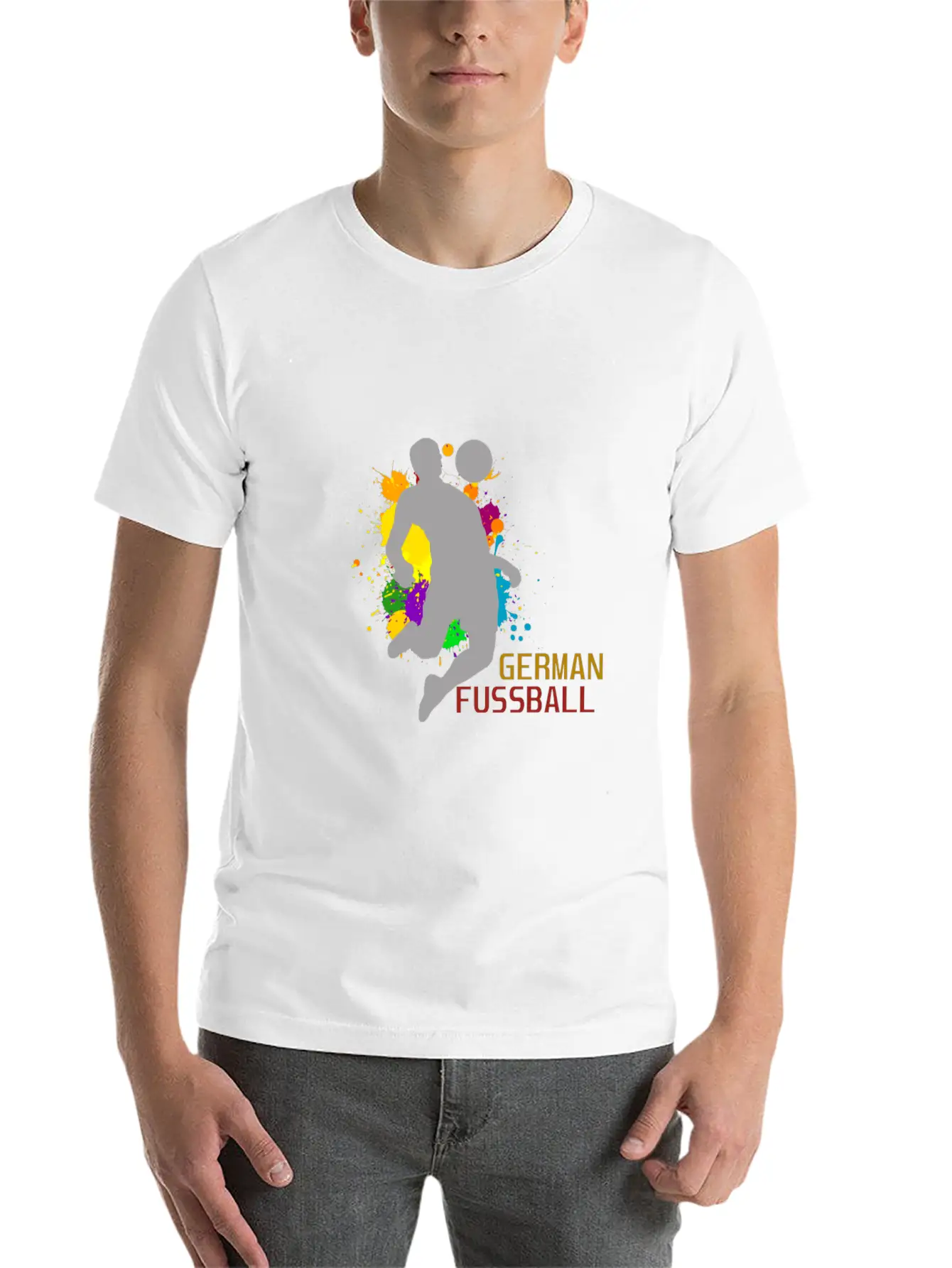 (Germany Flag Scratch) Breathable Soft Cotton T-Shirt – Timeless Casual Look
