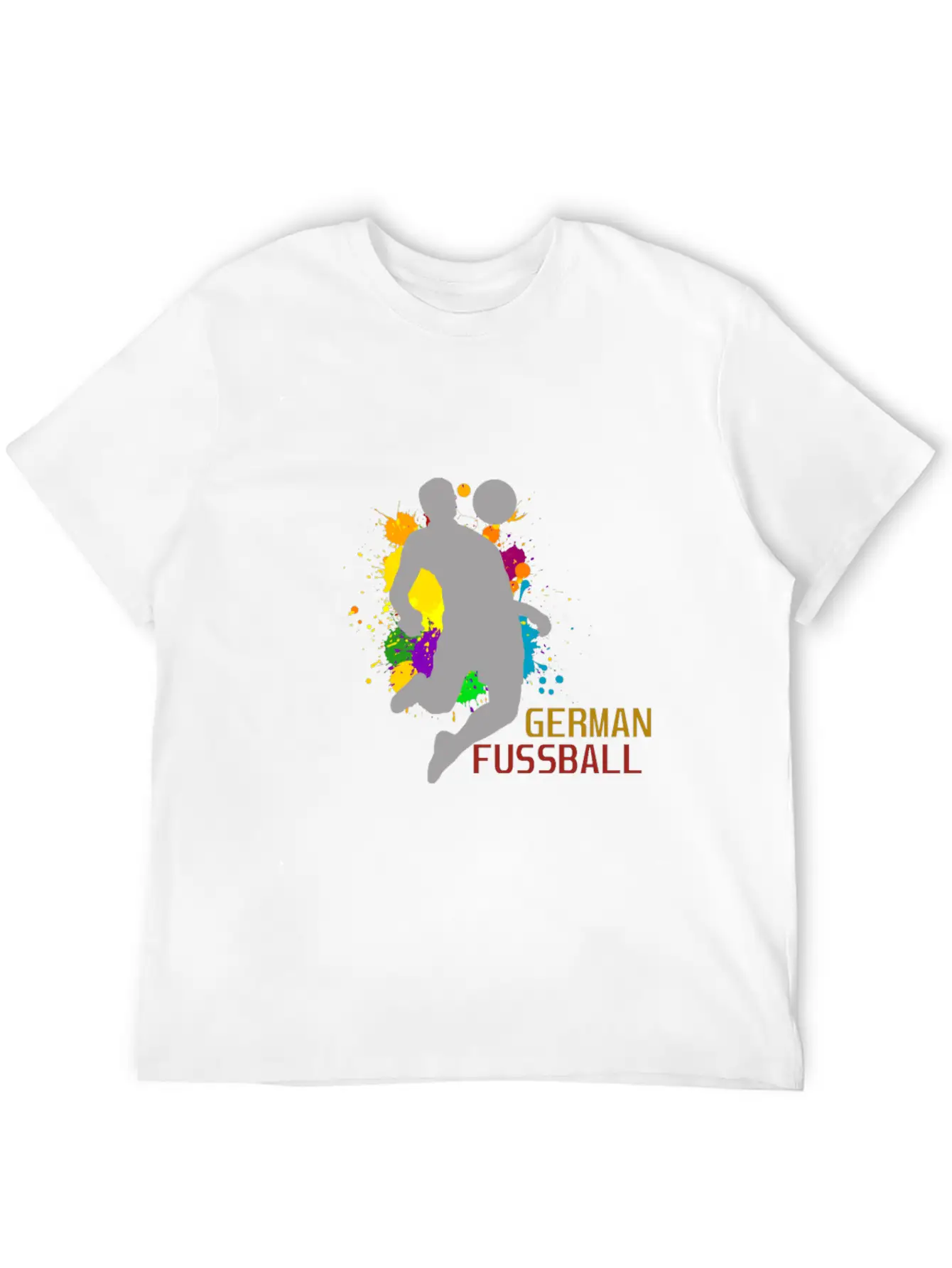 (Germany Flag Scratch) Breathable Soft Cotton T-Shirt – Timeless Casual Look