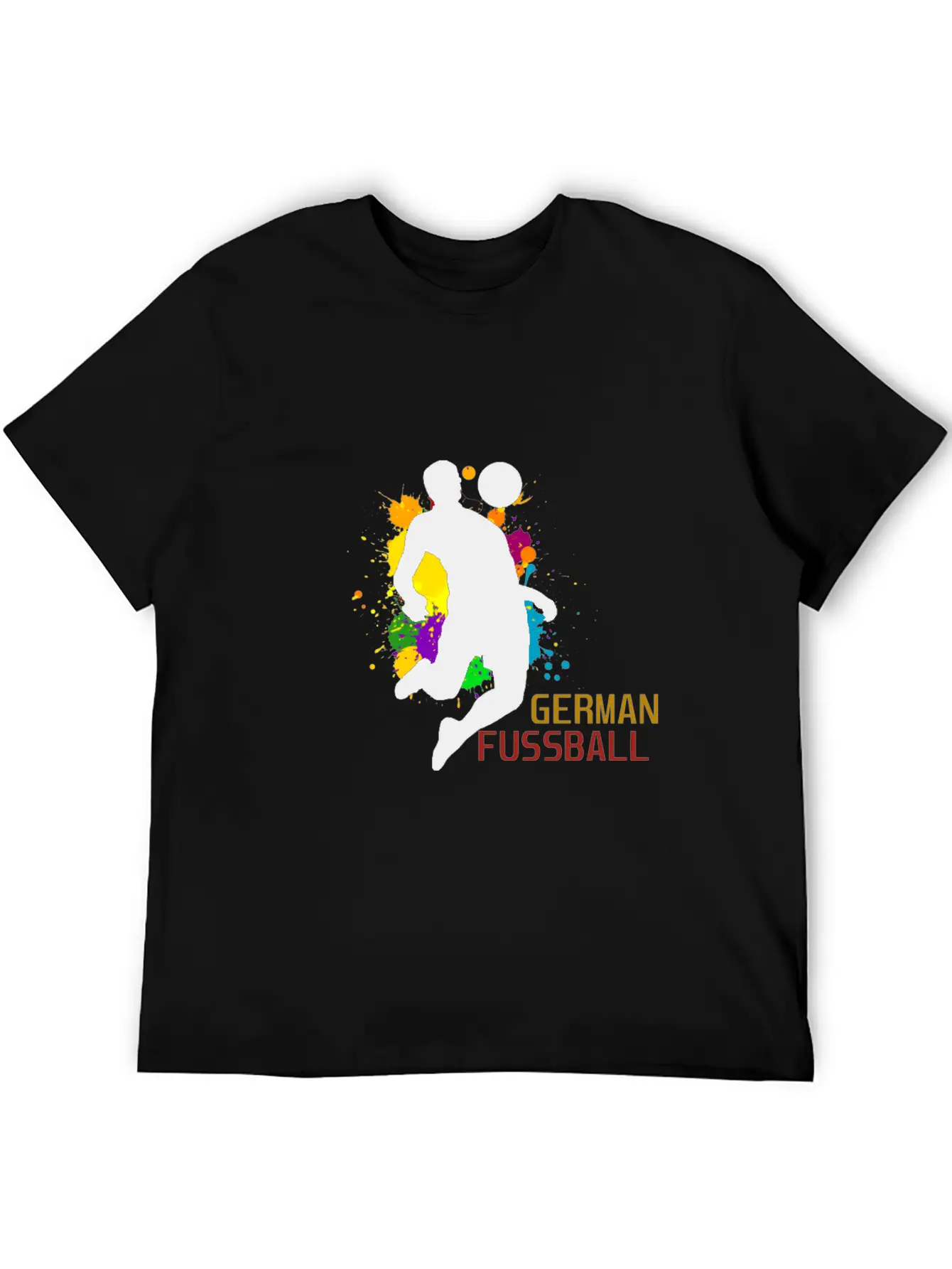 (Germany Flag Scratch) Breathable Soft Cotton T-Shirt – Timeless Casual Look
