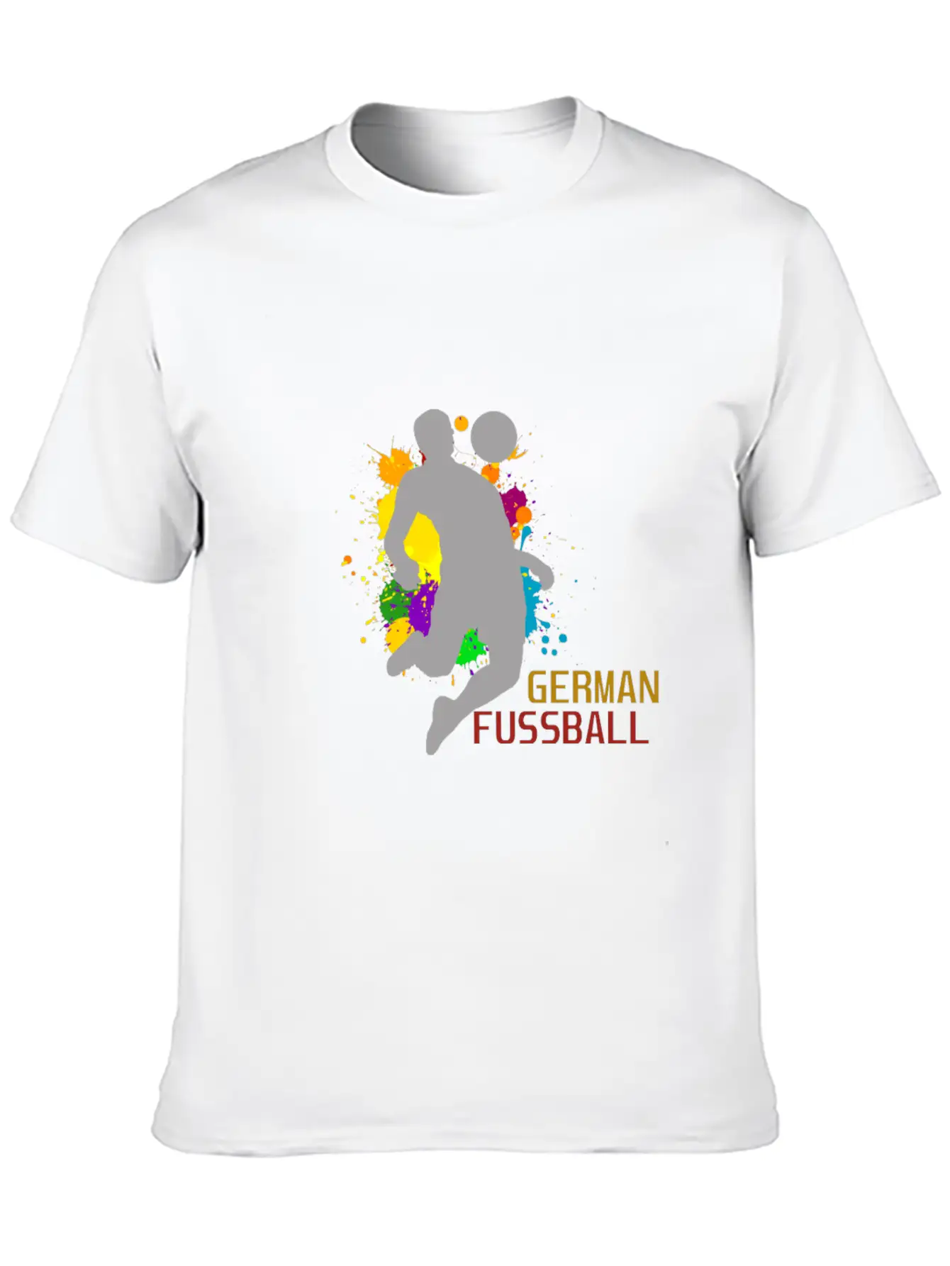 (Germany Flag Scratch) Breathable Soft Cotton T-Shirt – Timeless Casual Look