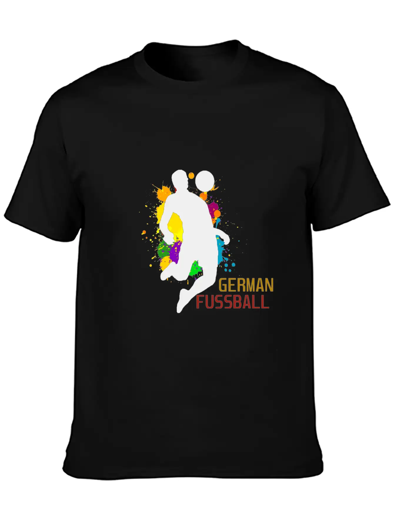 (Germany Flag Scratch) Breathable Soft Cotton T-Shirt – Timeless Casual Look