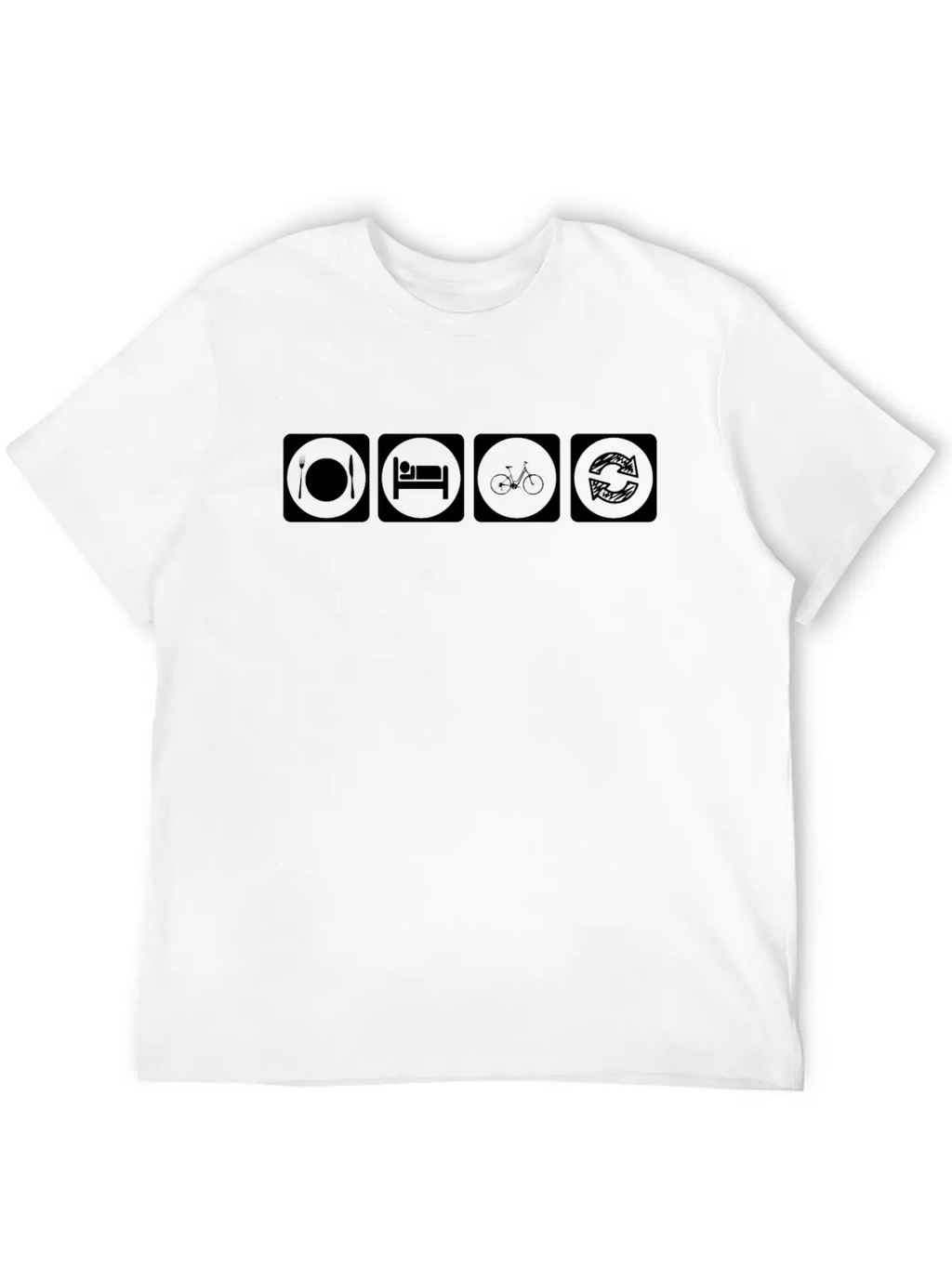 Geschenk Gift Eat Sleep Repeat Women Cycle Cycling Breathable Soft Cotton T-Shirt – Timeless Casual Look