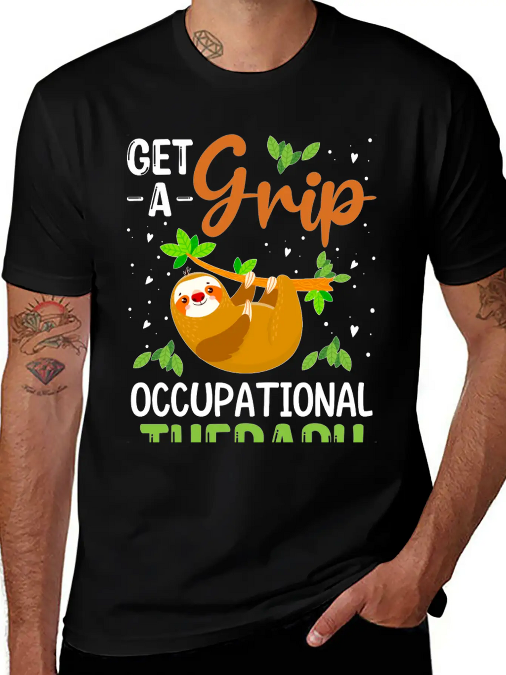 Get A Grip Occupational Therapy, Funny Healthcare Breathable Soft Cotton T-Shirt – Timeless Casual Look