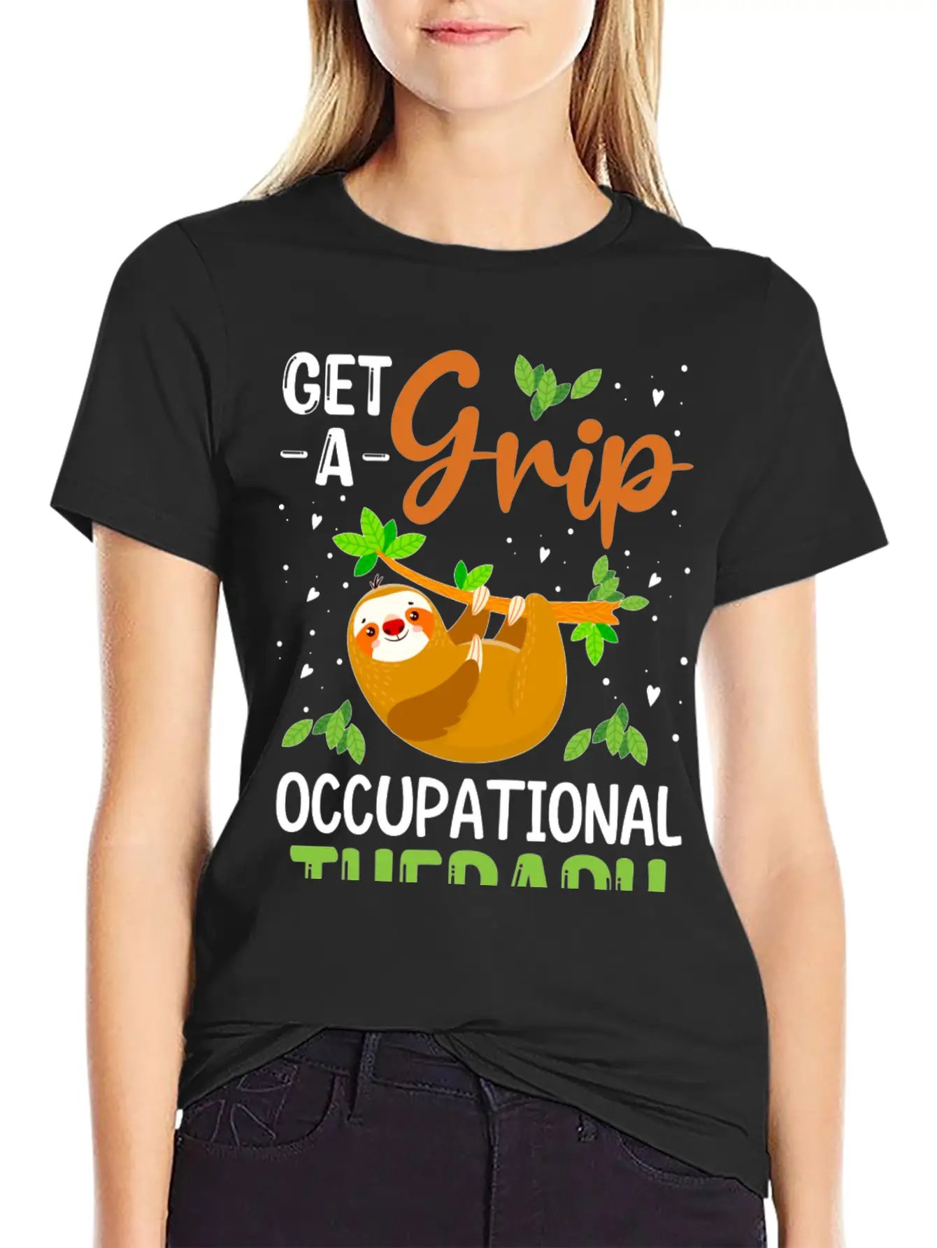 Get A Grip Occupational Therapy, Funny Healthcare Breathable Soft Cotton T-Shirt – Timeless Casual Look
