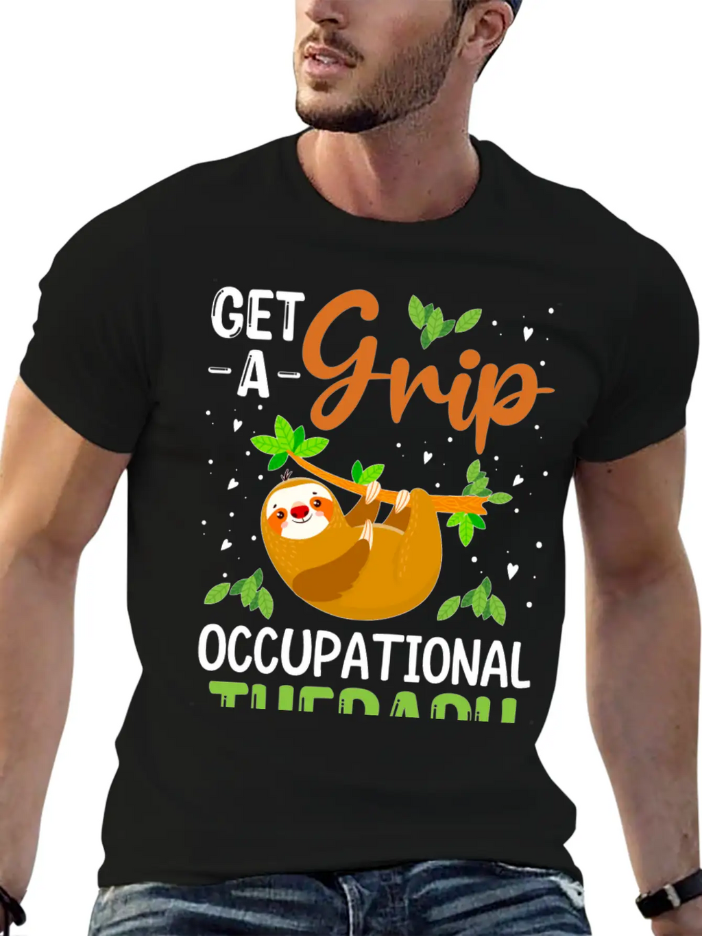 Get A Grip Occupational Therapy, Funny Healthcare Breathable Soft Cotton T-Shirt – Timeless Casual Look