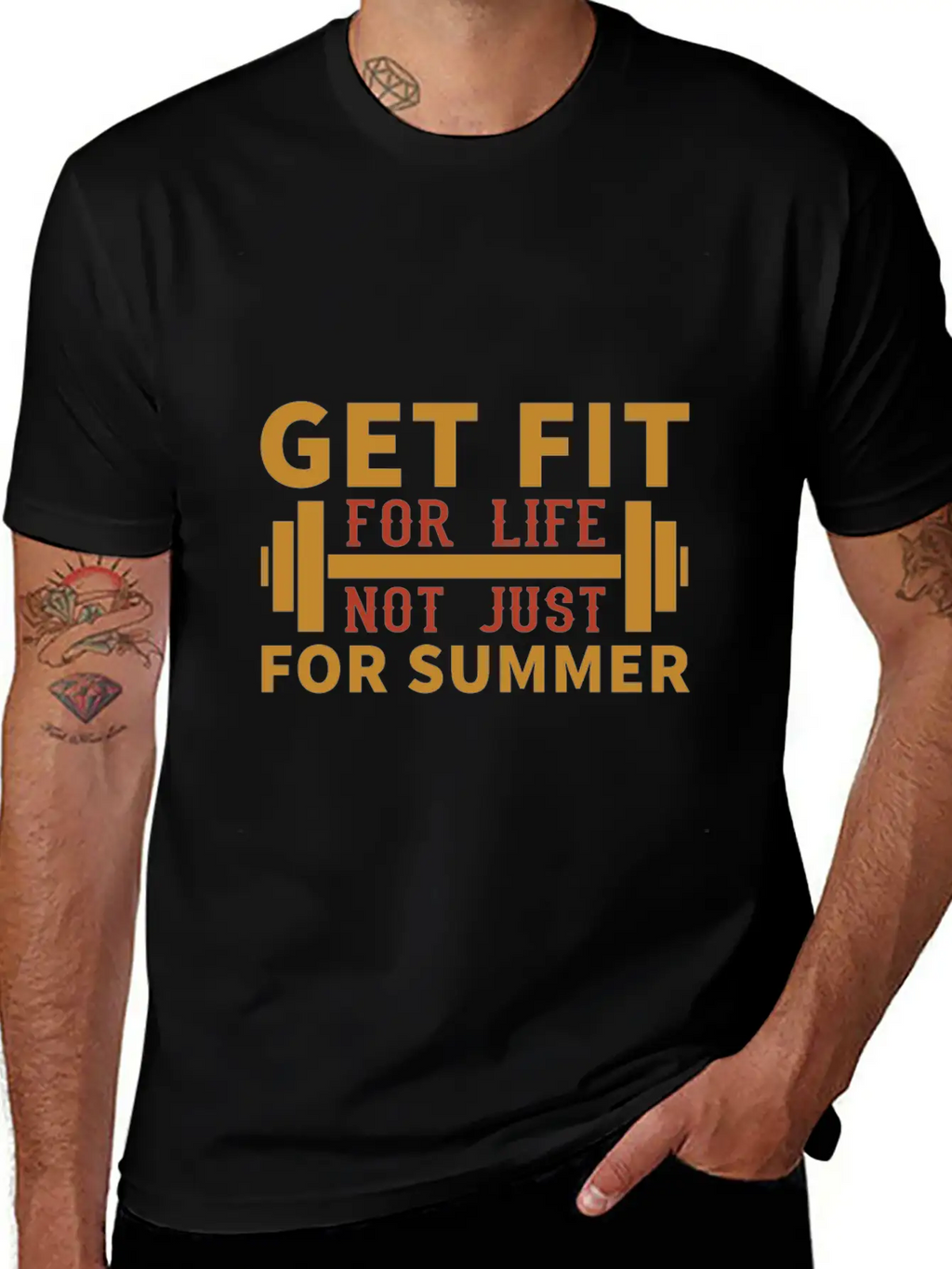 Get Fit For Life Not Just For Summer Breathable Graphic T-Shirt – Perfect For Casual Days
