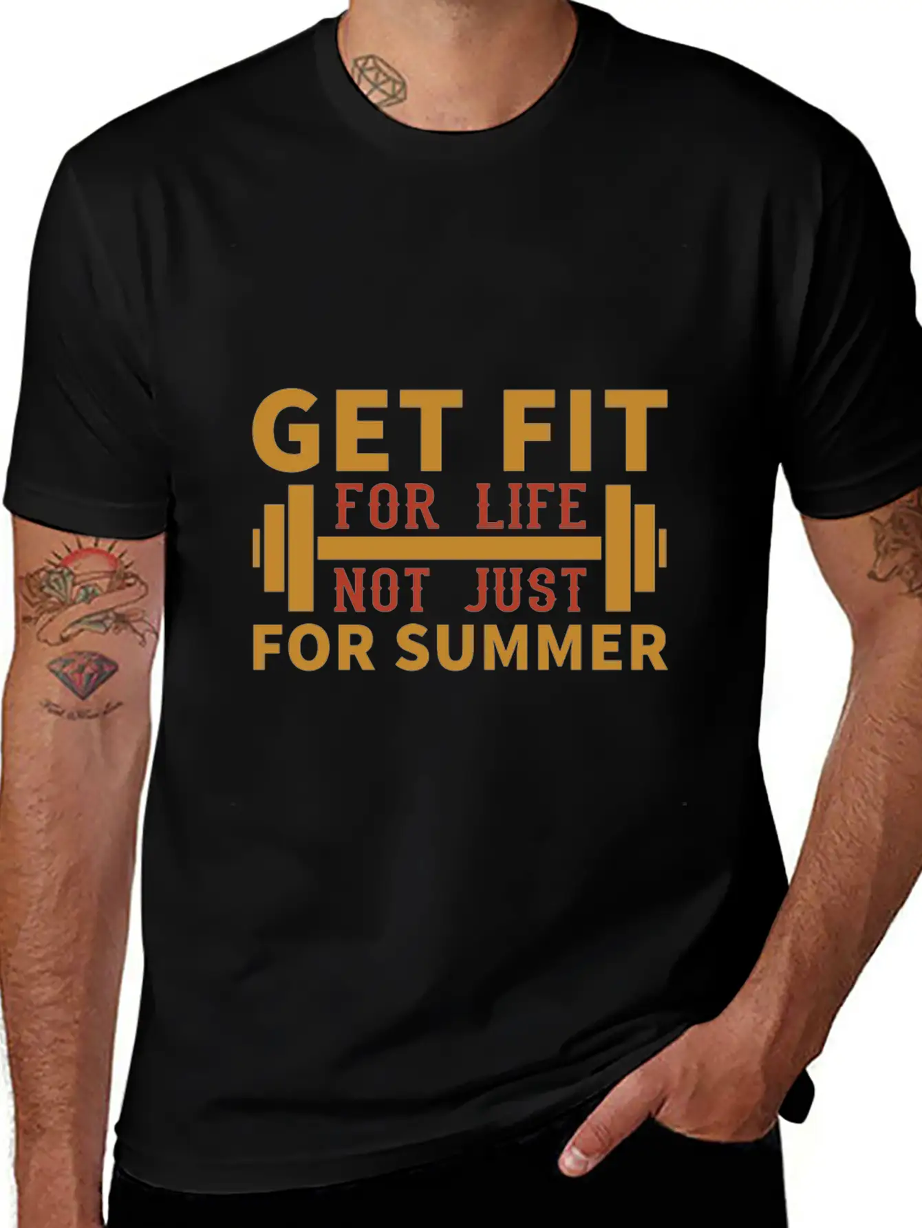 Get Fit For Life Not Just For Summer Breathable Graphic T-Shirt – Perfect For Casual Days