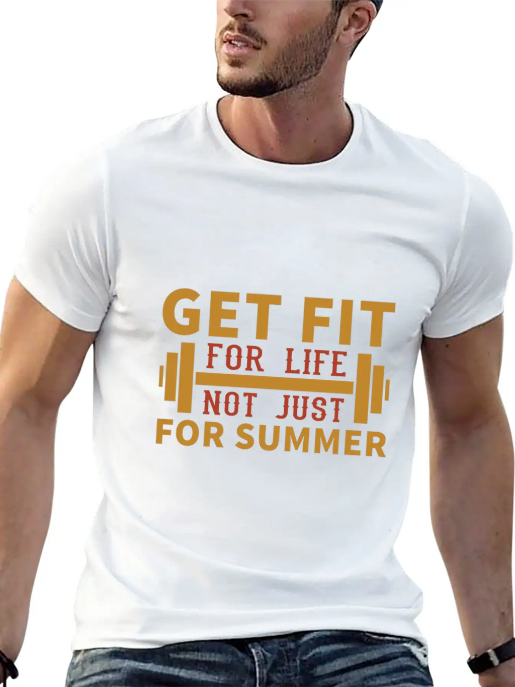 Get Fit For Life Not Just For Summer Breathable Graphic T-Shirt – Perfect For Casual Days