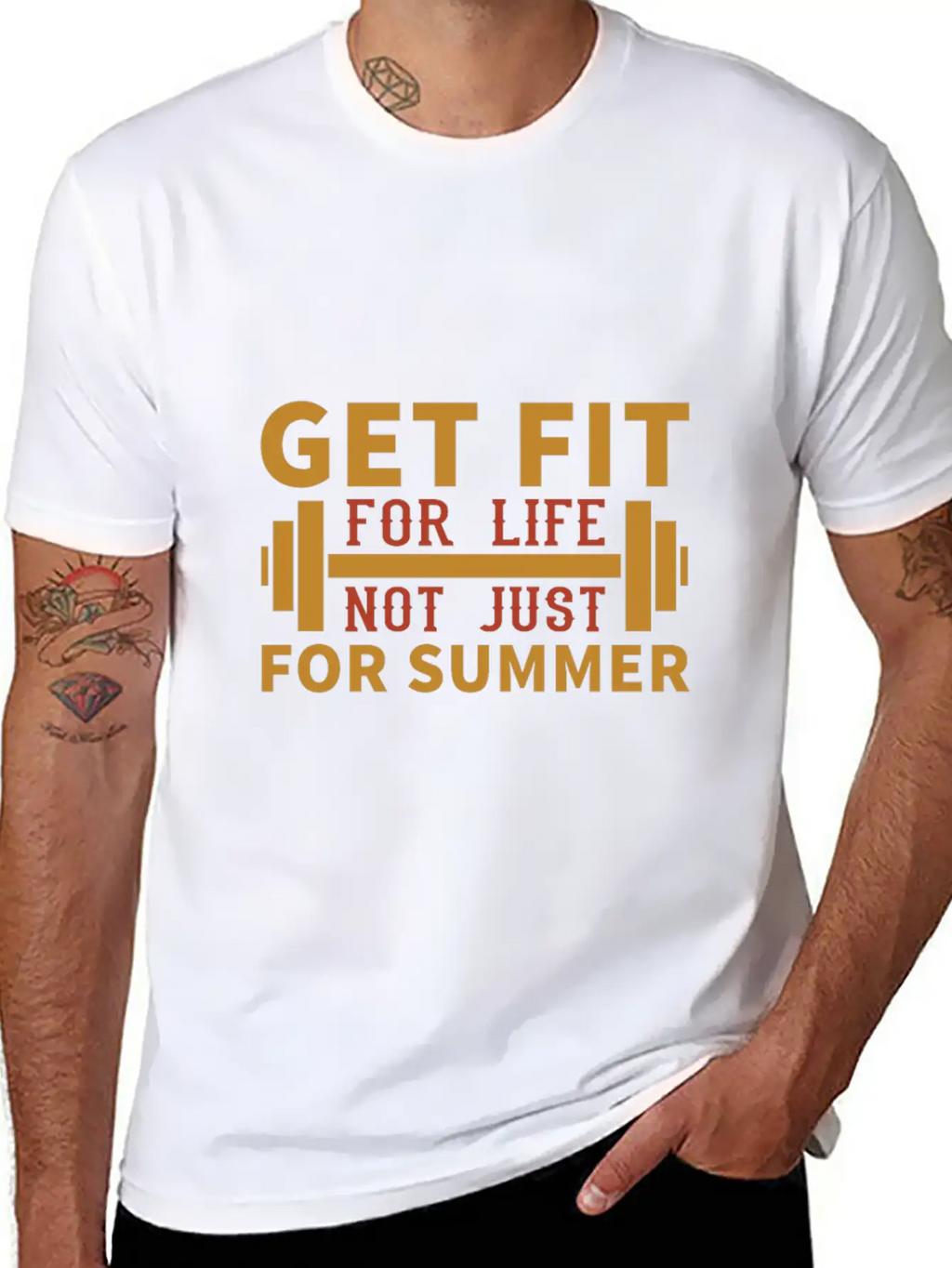 Get Fit For Life Not Just For Summer Breathable Graphic T-Shirt – Perfect For Casual Days