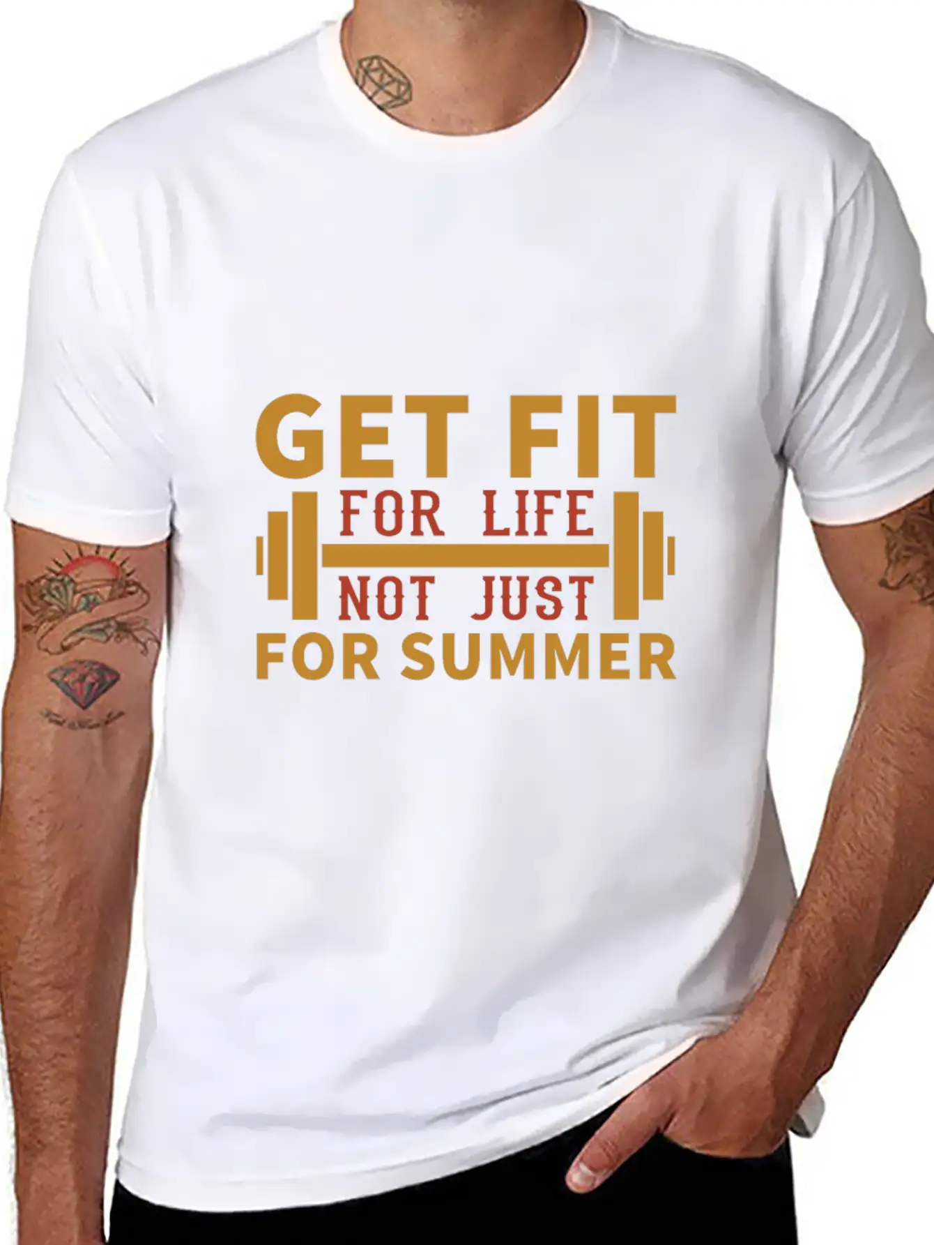 Get Fit For Life Not Just For Summer Breathable Graphic T-Shirt – Perfect For Casual Days
