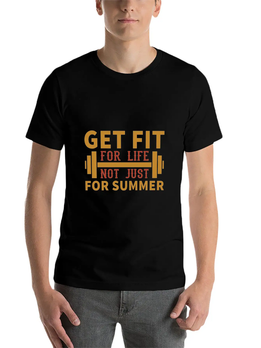 Get Fit For Life Not Just For Summer Breathable Graphic T-Shirt – Perfect For Casual Days