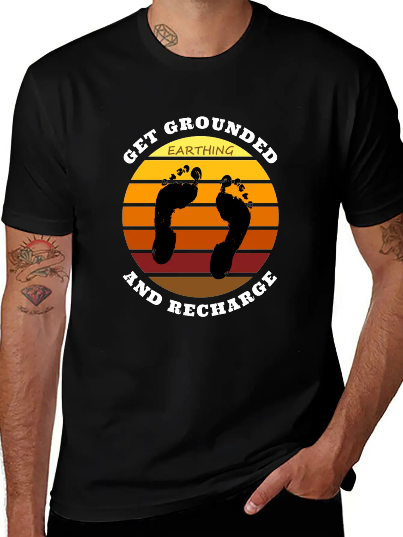 Get Grounded And Recharge Classic Cotton Tee – Unisex Comfort For Any Season