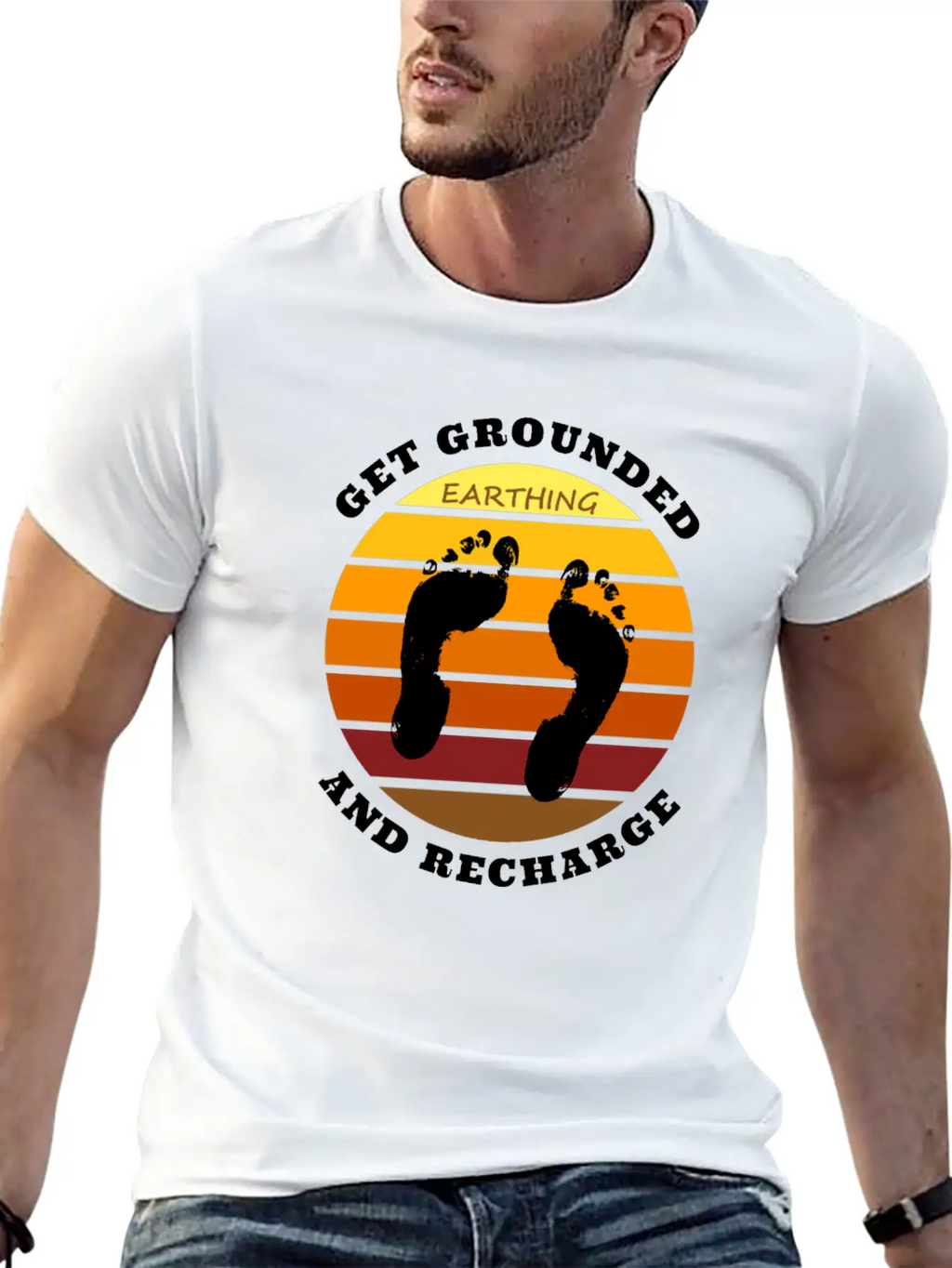 Get Grounded And Recharge Classic Cotton Tee – Unisex Comfort For Any Season