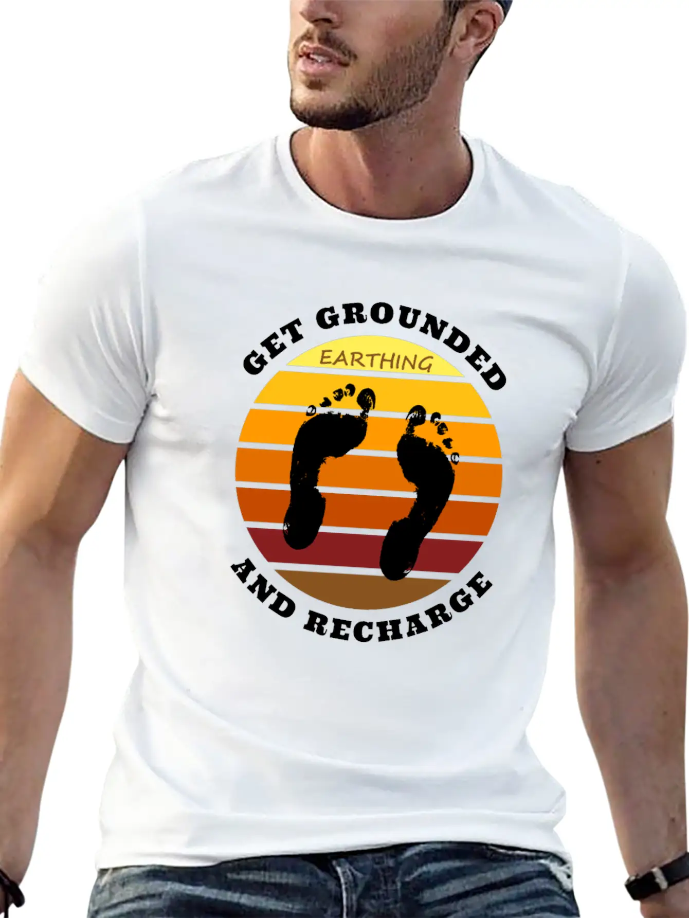 Get Grounded And Recharge Classic Cotton Tee – Unisex Comfort For Any Season